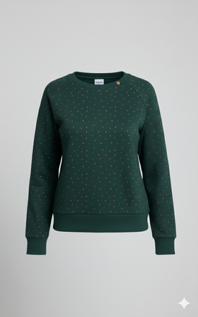 Ragwear Sweatshirt »JOHANKA MULTIDOTS O«, aus Baumwolle und Polyester, normale Passform, mit Rundhalsausschnitt
