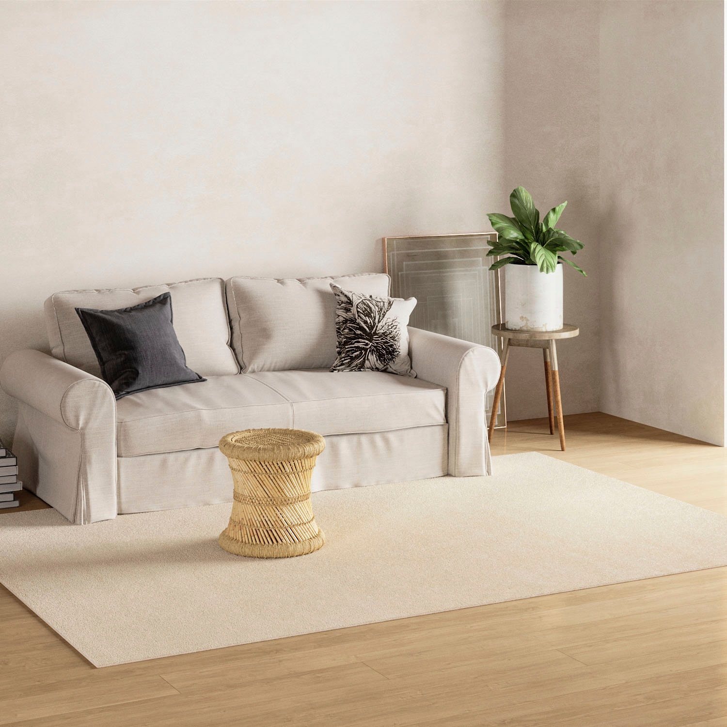 morgenland Wollteppich »Uni - Gabbeh Teppich - Softy«, rechteckig, 1,6 mm Höhe, Gabbeh Optik, Uni Farben, reine Wolle, sehr weicher Flor, Wohnzimmer
