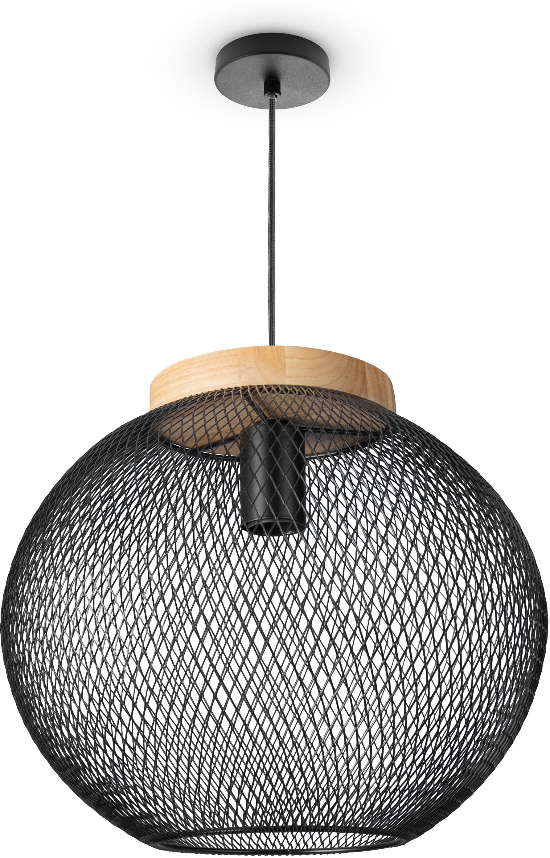 XXL Garantie 3 Lampe mit Holz Metall kaufen »TRAPU«, Vintage Home online Esszimmer Pendelleuchte Hängeleuchte Korblampen | Jahren Paco E27