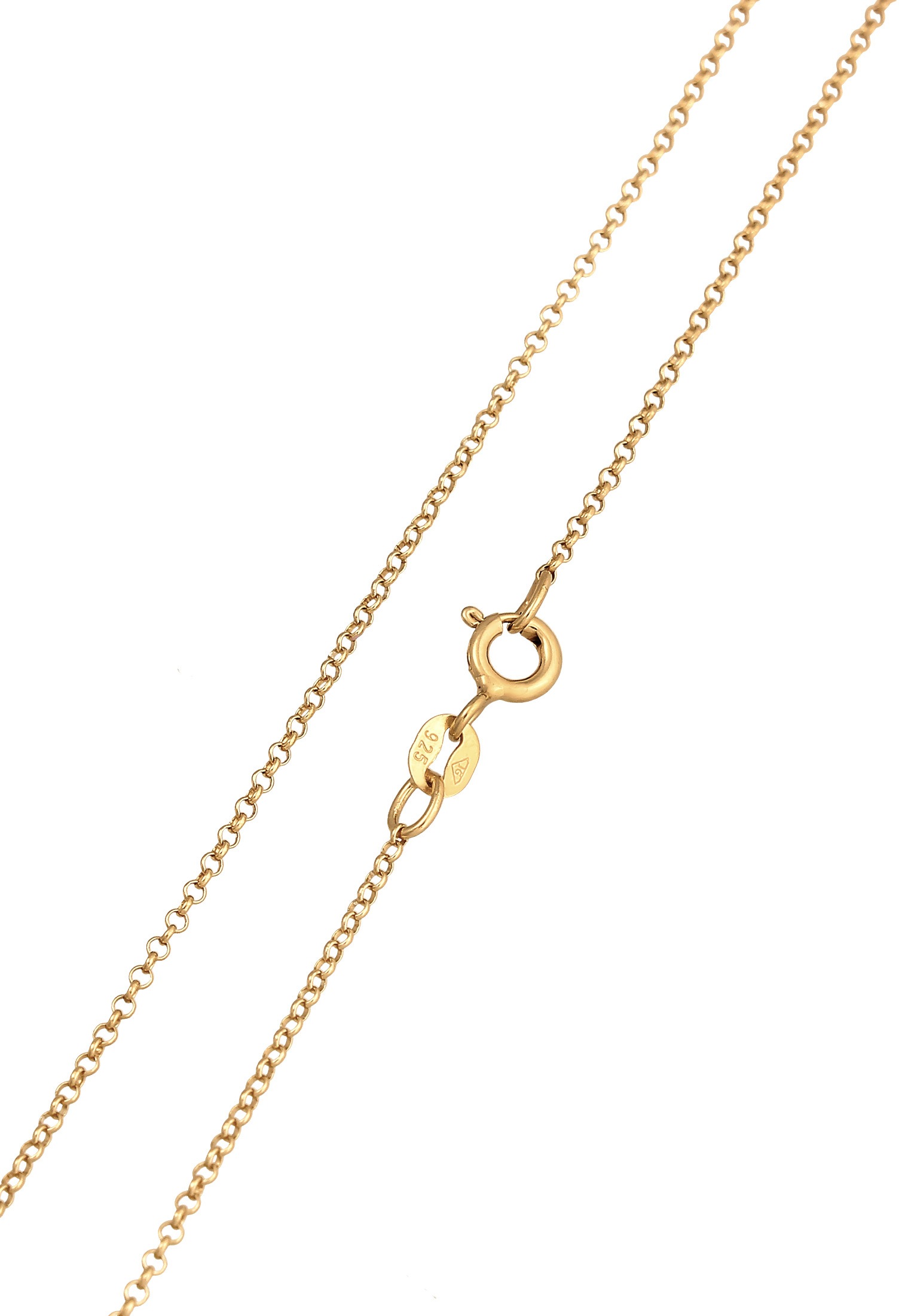 Elli Kette mit Anhänger »Halskette Bär Emaille Modisch 925 Silber vergoldet«