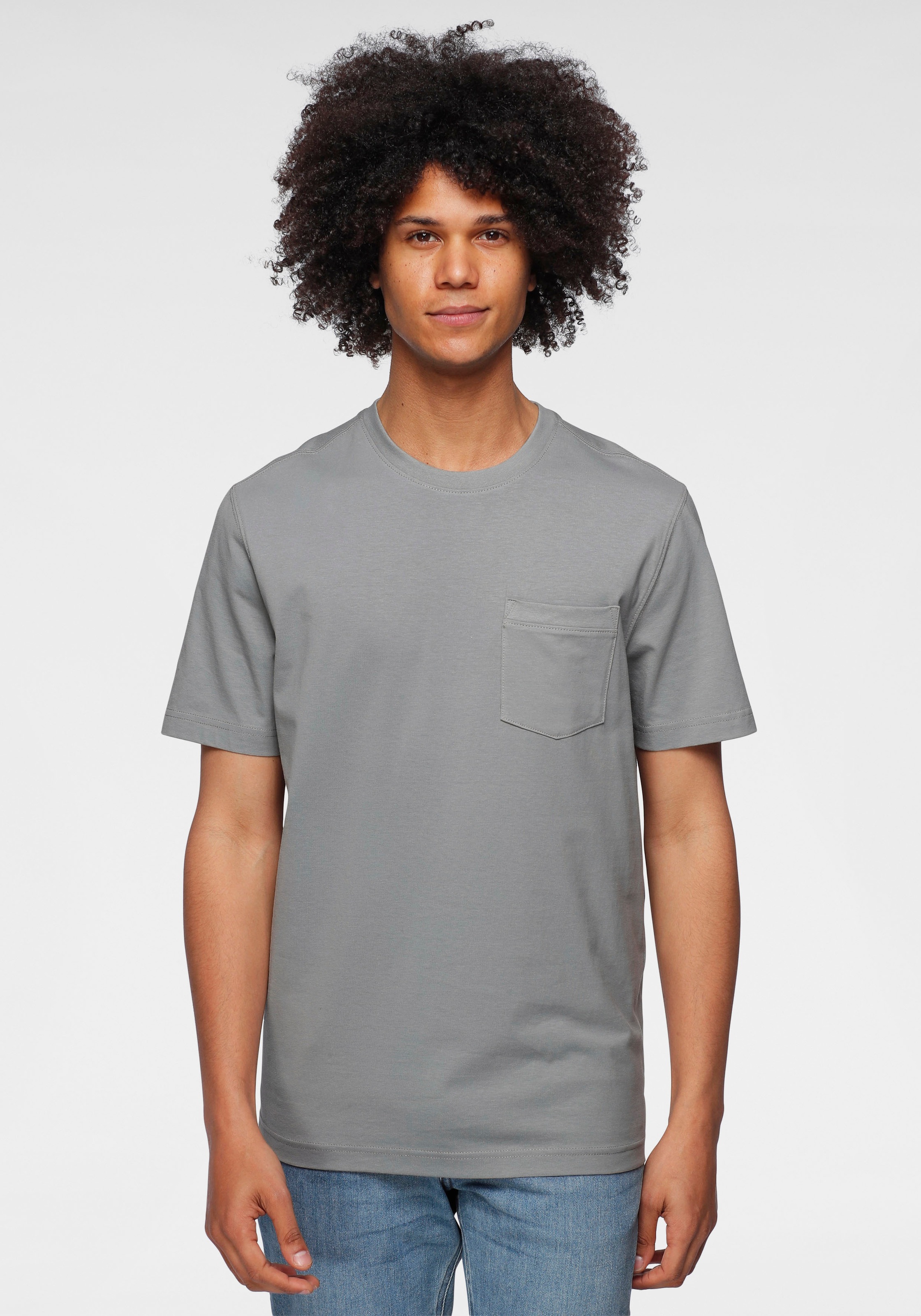 OTTO products T-Shirt »GOTS zertifiziert – nachhaltig aus Bio-Baumwolle« mit Brusttasche