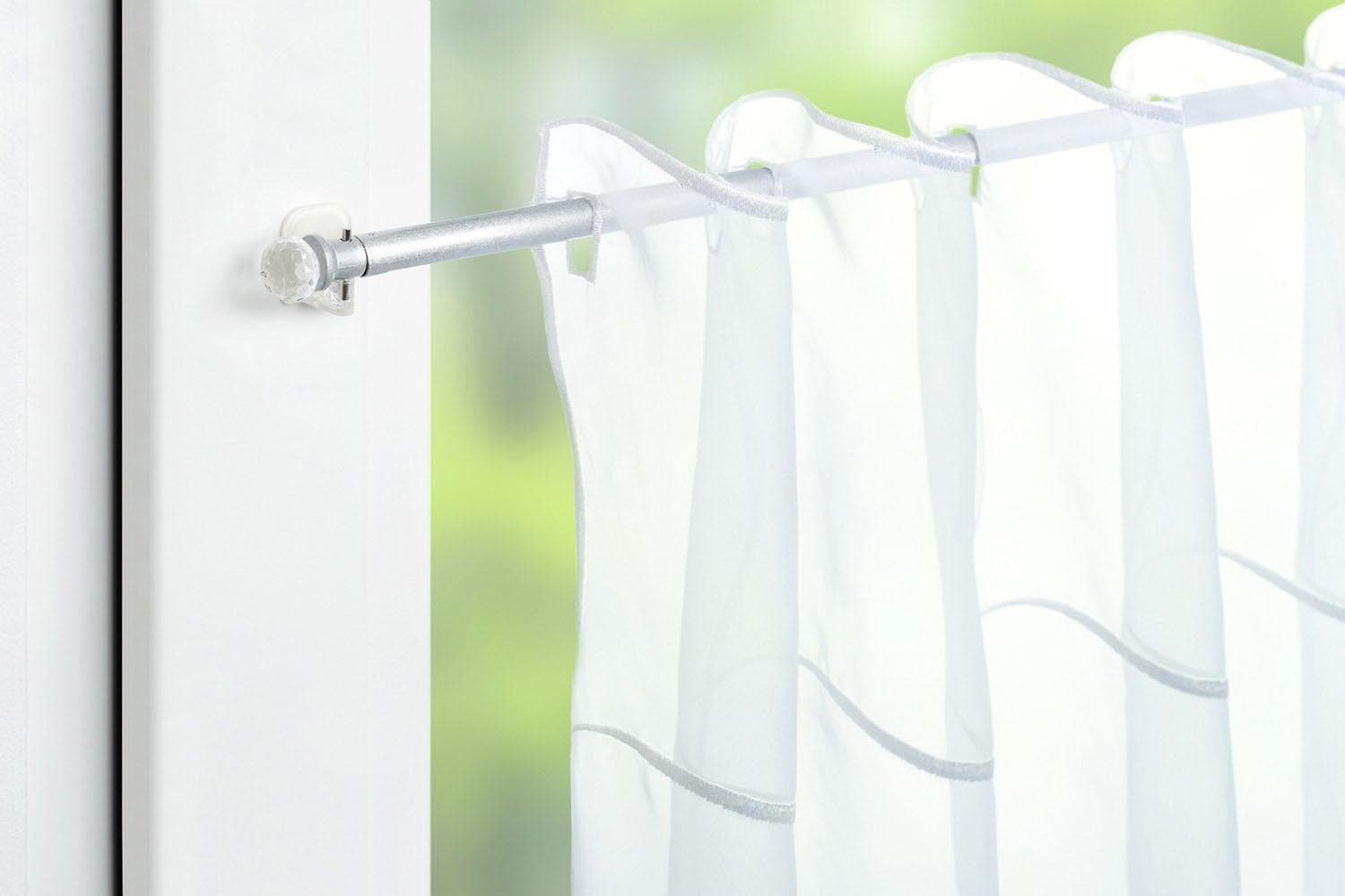 Good Life Vitragenstange »Crystal« Ø 10 mm 1 läufig-läufig ausziehbar