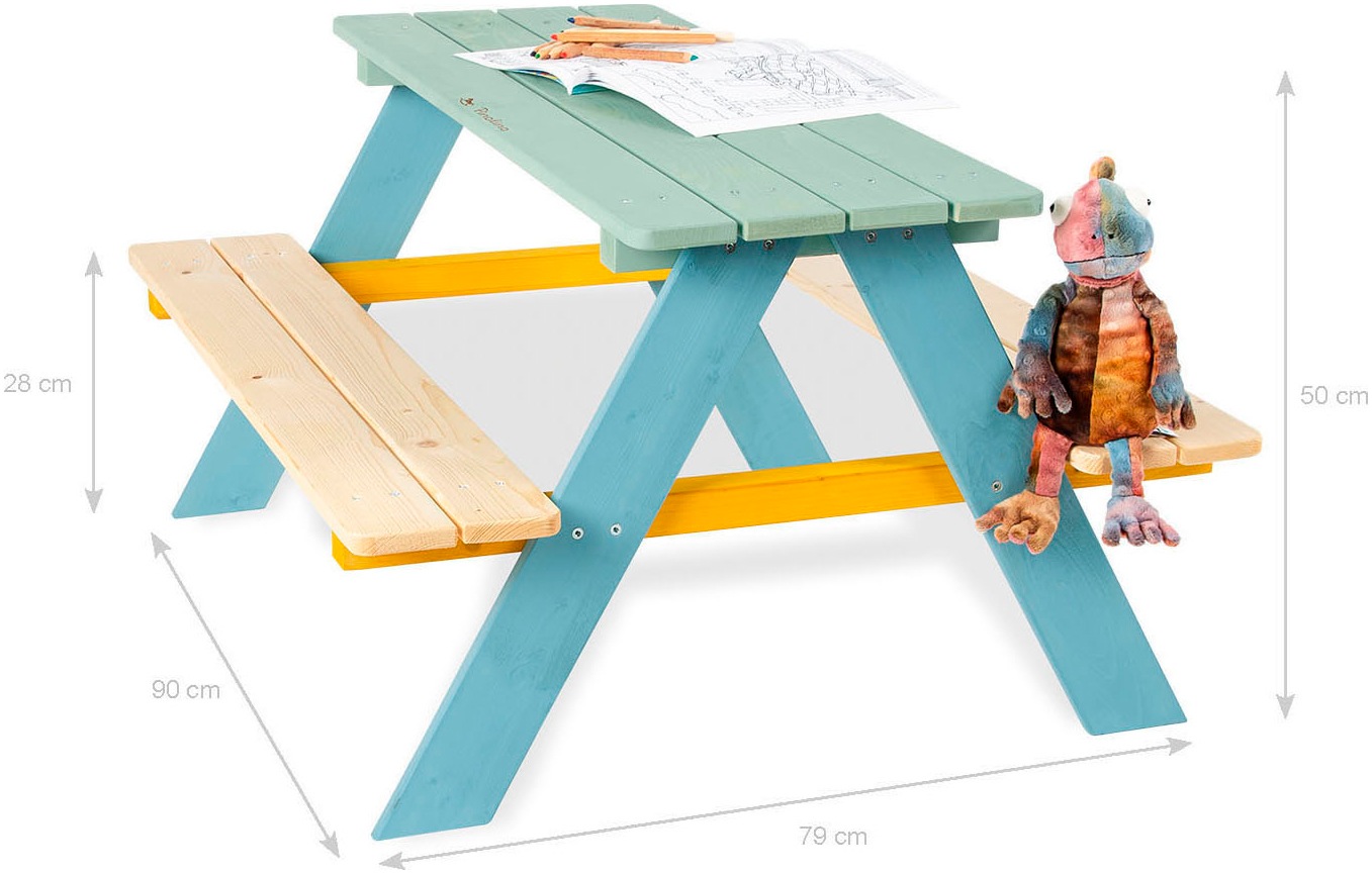 Pinolino® Garten-Kindersitzgruppe »Nicki«, Picknicktisch, BxHxT: 90x79x50 cm