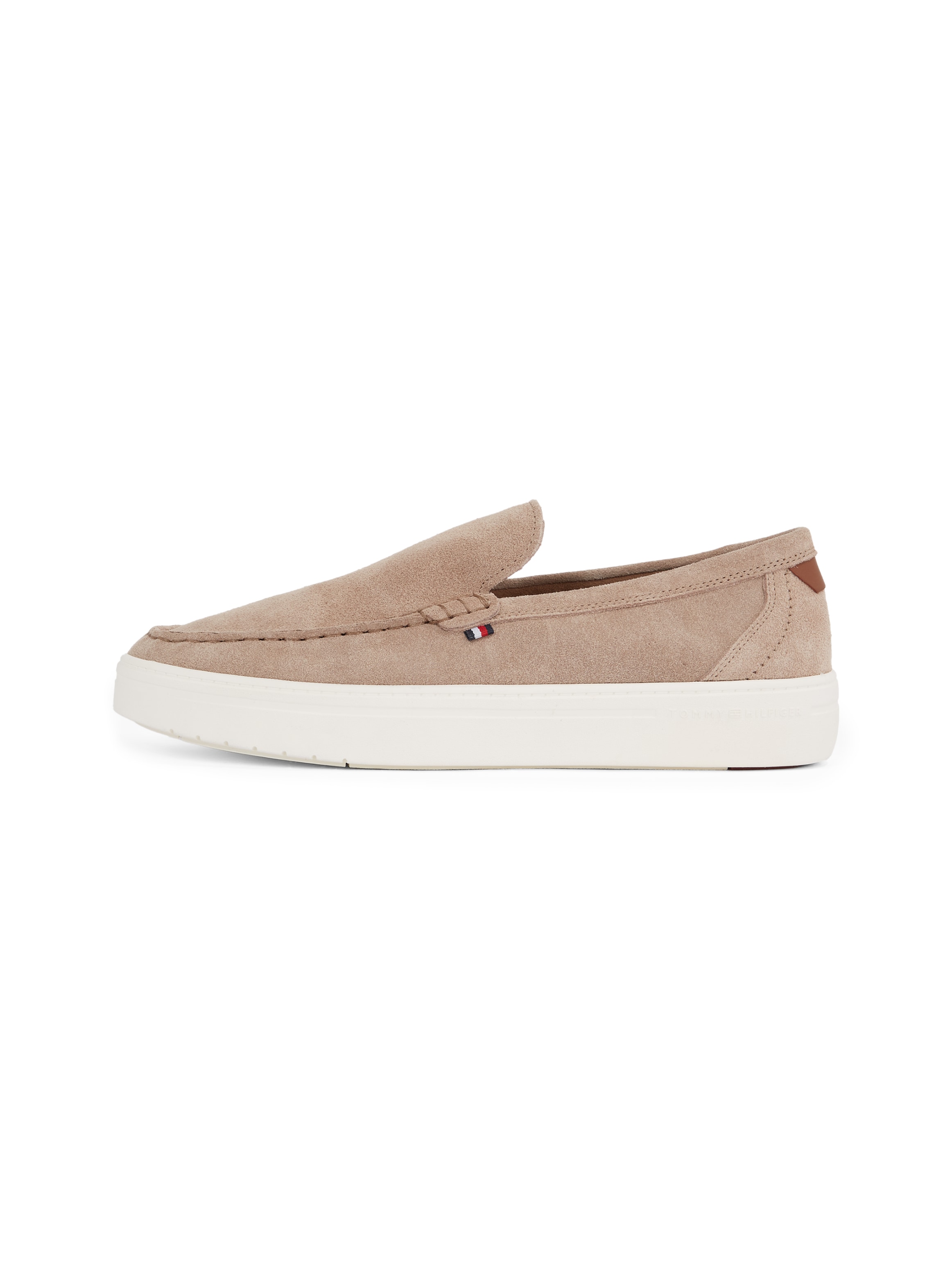 Tommy Hilfiger Slipper »MODERN LIGHT HYBRID SUEDE LOAFER«, Plateau, Schlupfschuh, Freizeitschuh, Halbschuh mit Label