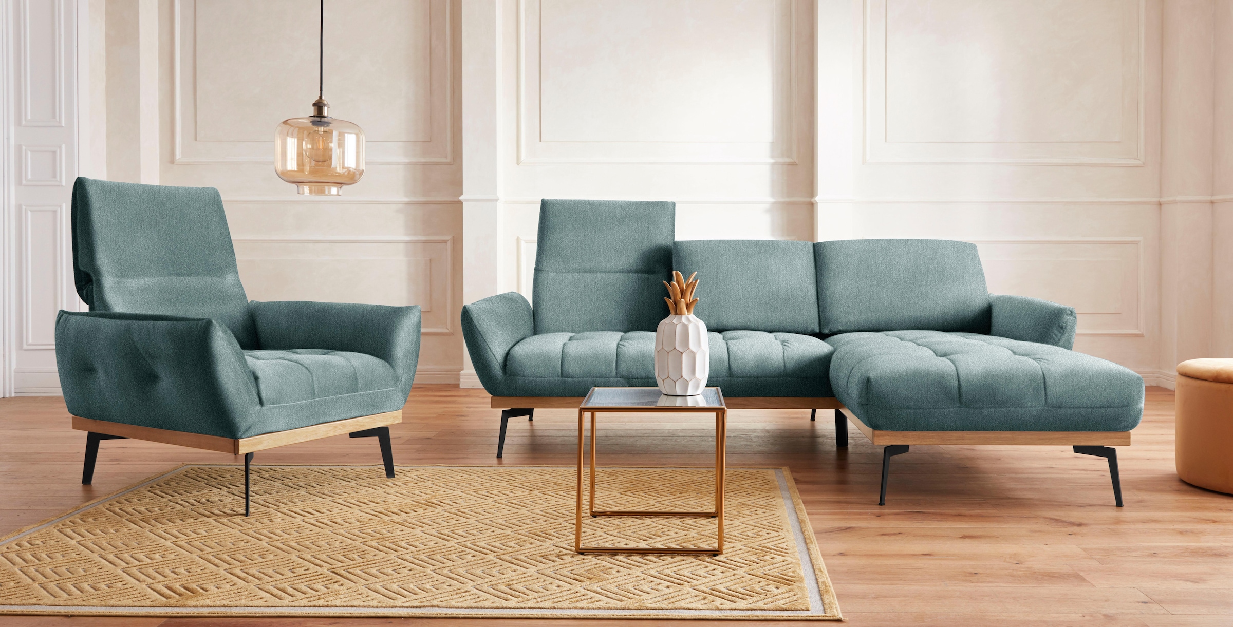 exxpo - sofa fashion Sessel »Palic, Loungesessel«, inklusive Rückenverstellung