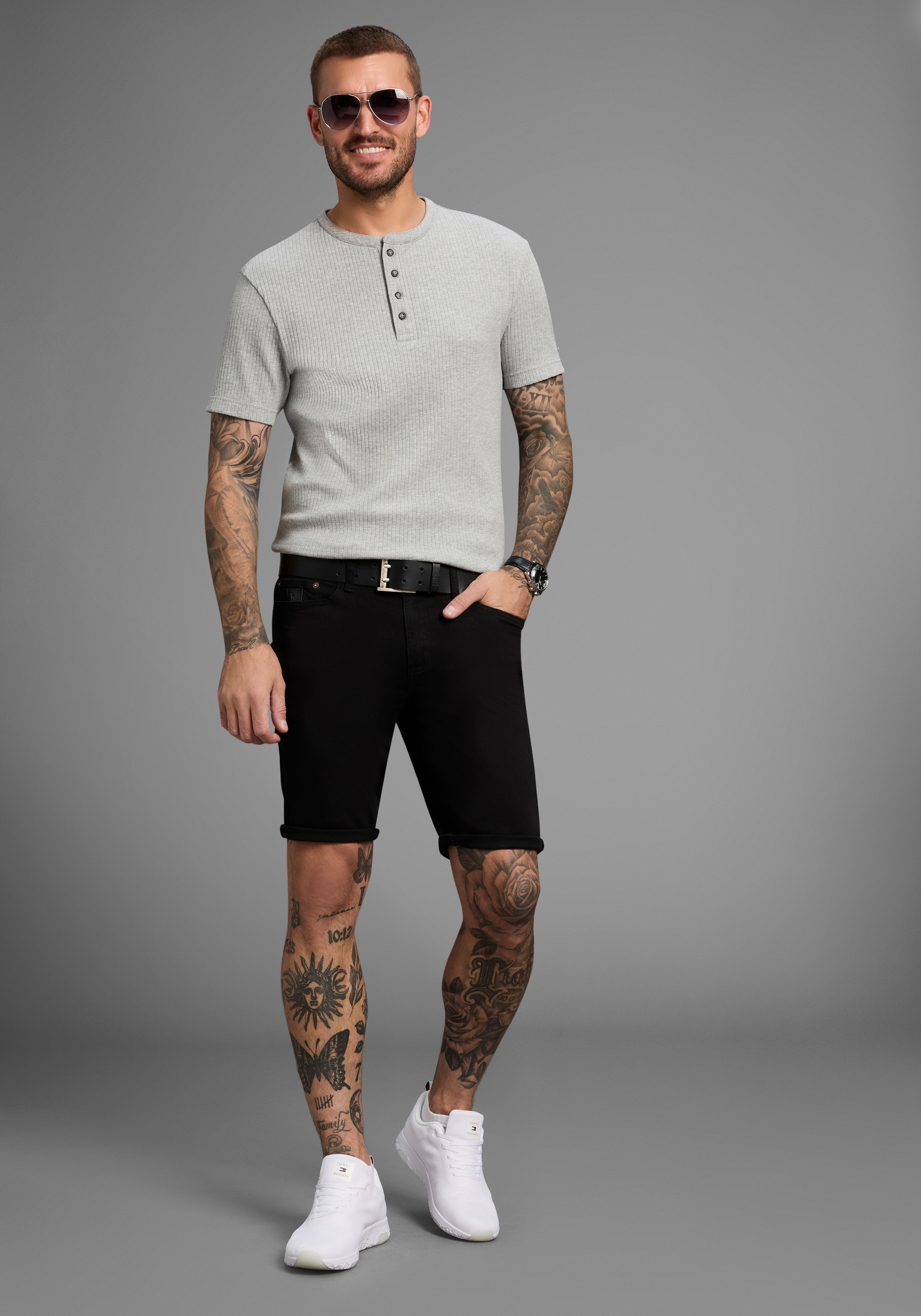 Bruno Banani Jeansshorts »Hutch-Shorts«, niedrige Leibhöhe