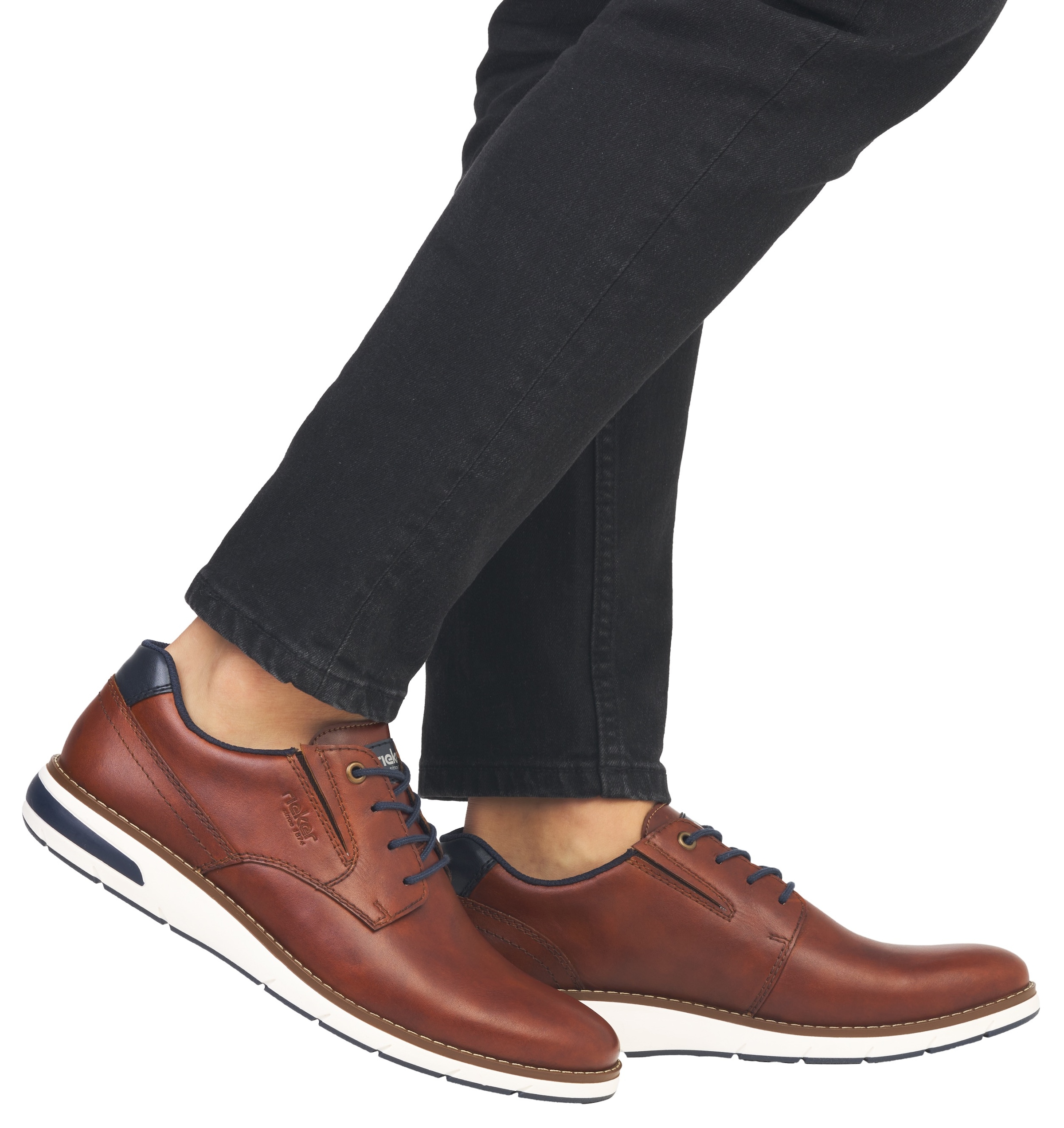 Rieker Sneaker  mit modischer Laufsohle, Freizeitschuh, Halbschuh, Schnürschuh