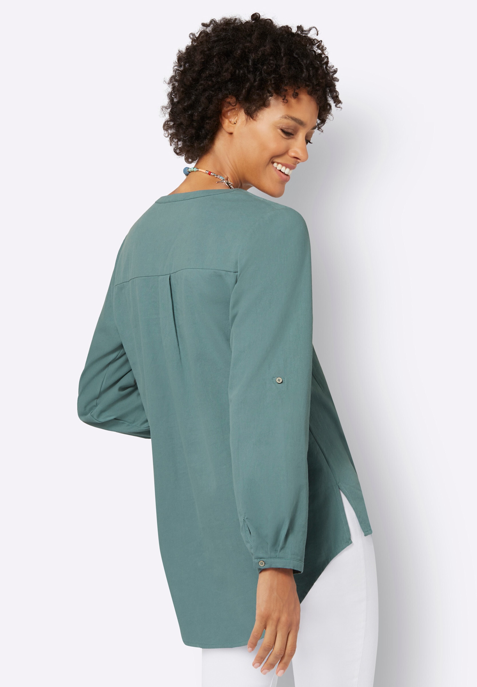 Witt Longbluse »Tunika Jeanstunika mit Biesenverzierung«