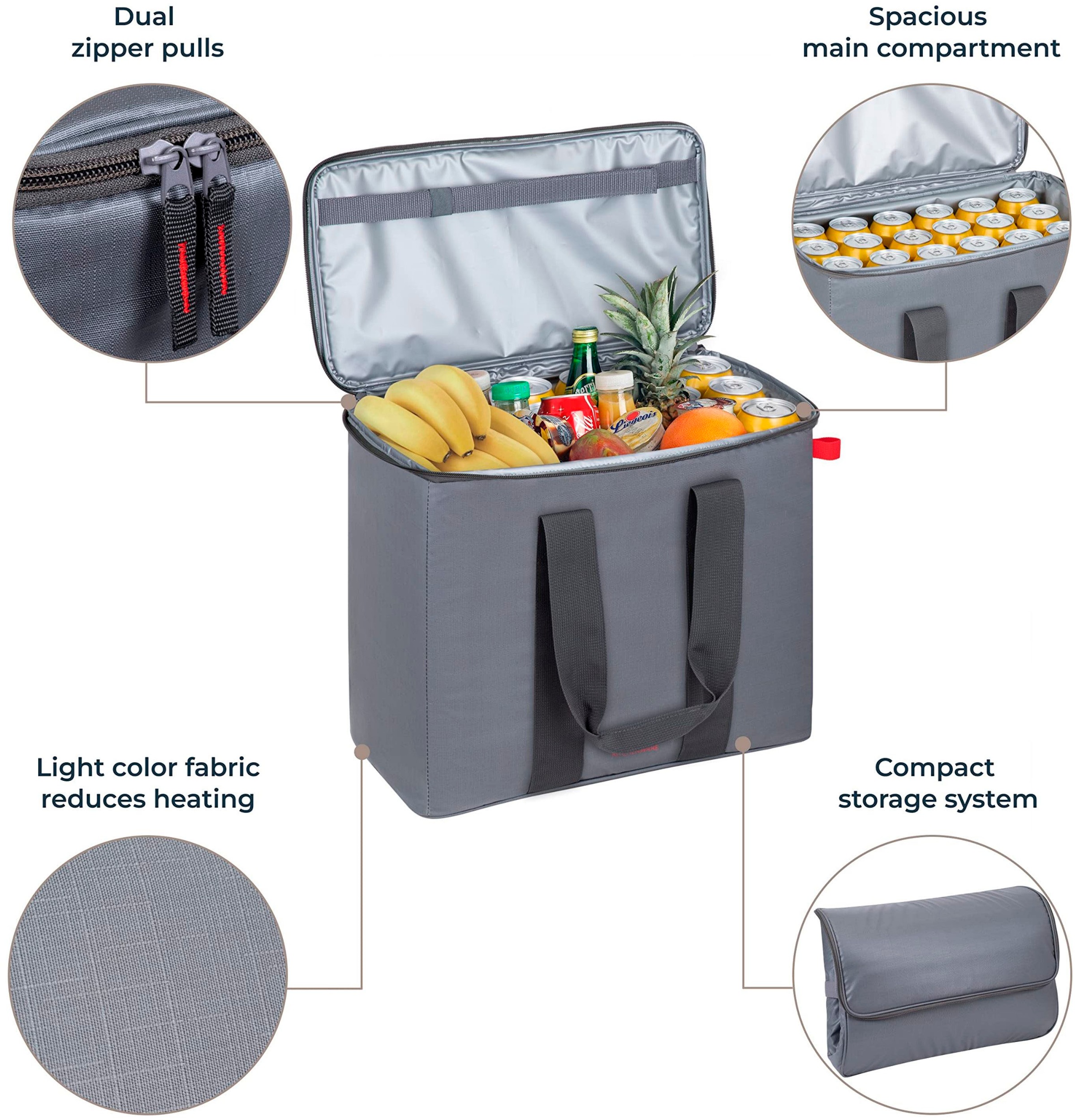 RESTO Kitchenware Kühltasche »Polis faltbare Picknicktasche Lunchtasche Thermotasche Isoliertasche«, Witterungsbeständig und absolut auslaufsicher