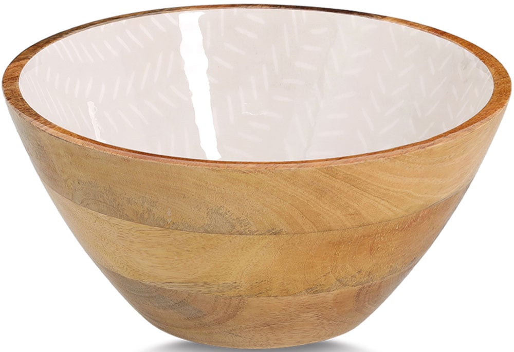 Zeller Schale Mangoholz beige 25 x 12 x 25 cm