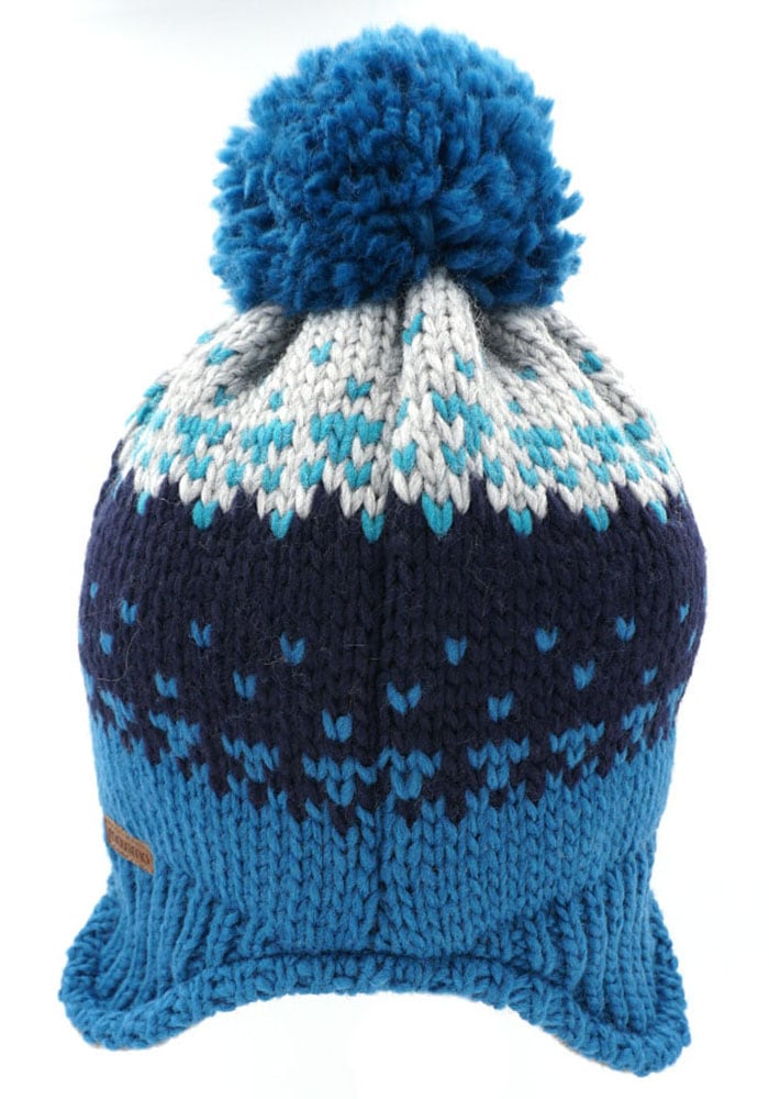 MAXIMO Strickmütze Inkamütze mit Grobstrickmuster und Pompon