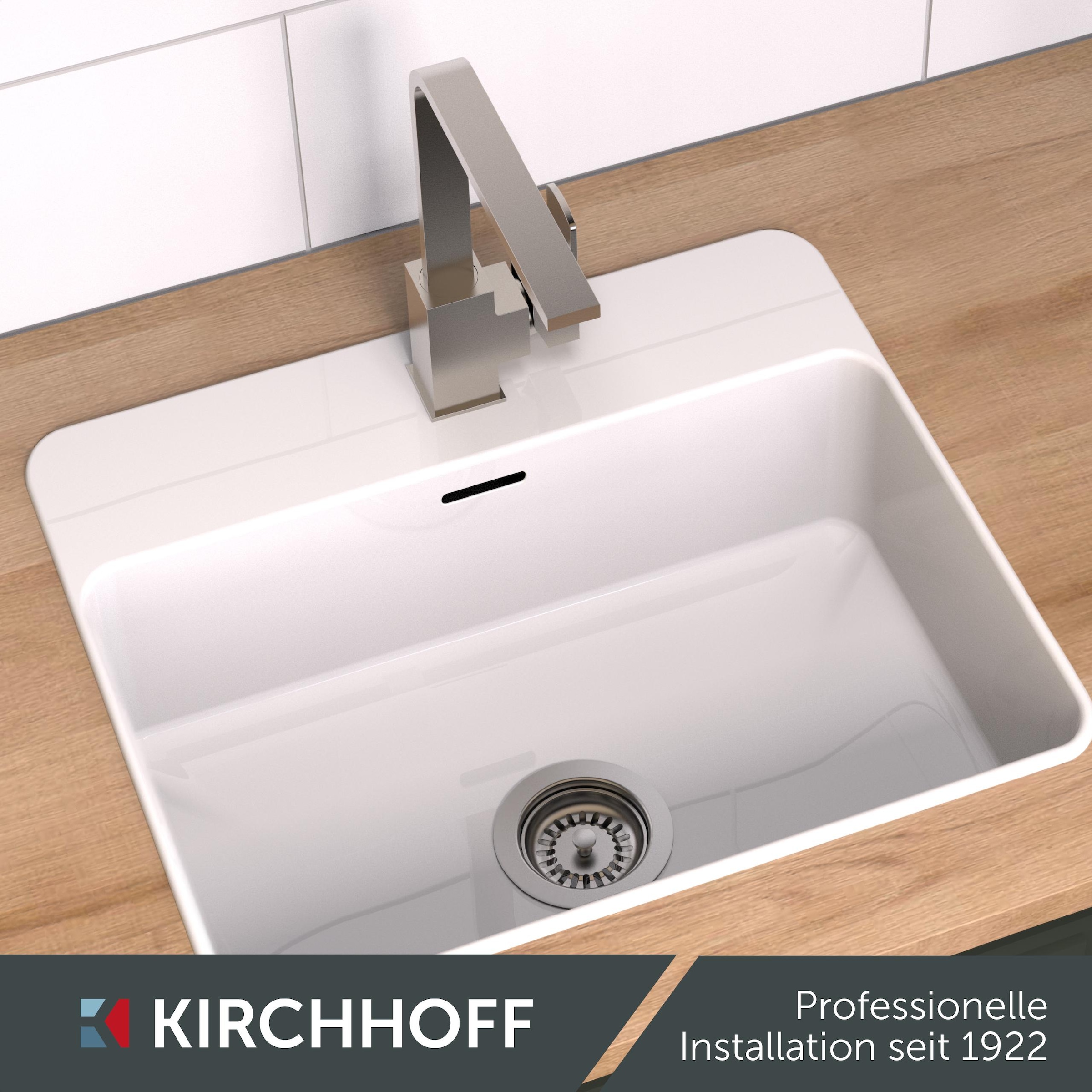 Kirchhoff Siebventil ()  Korbventil mit Überlaufanschluss+Drehbetätigung, Bowdenzug, Edelstahl