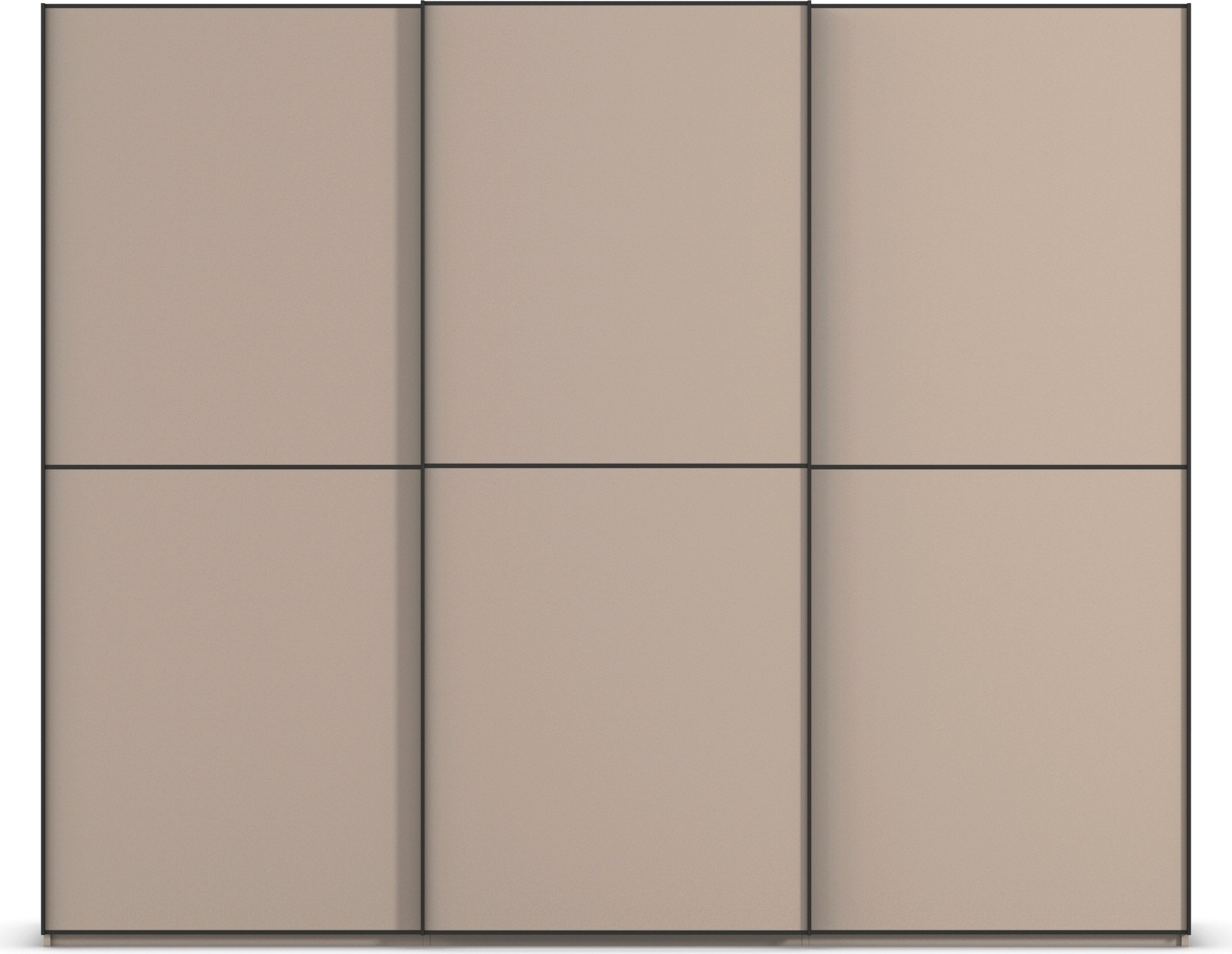rauch Schwebetürenschrank »Kleiderschrank Schrank Garderobe Schlafzimmerschrank SCALE-DUO«, edle zweigeteilte Türen und 3 Zierleisten MADE IN GERMANY