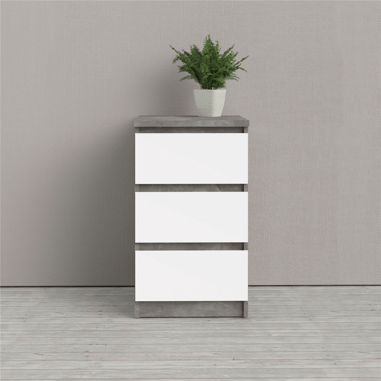 INOSIGN Kommode »Naia«, Elegante und modernes Sideboard mit 3 geräumigenSchubladen