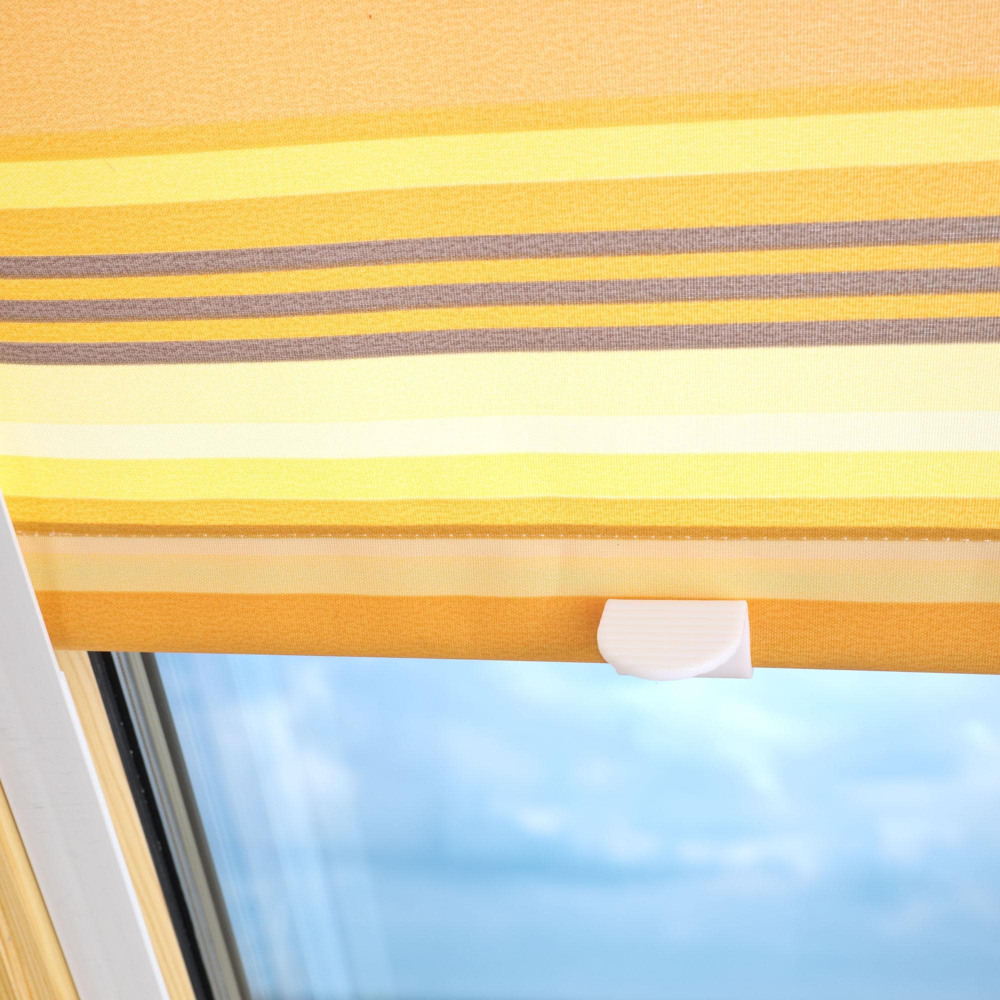 Liedeco Dachfensterrollo »Dekor«, Lichtschutz, in Führungsschienen, Dachfensterrollo Dekor