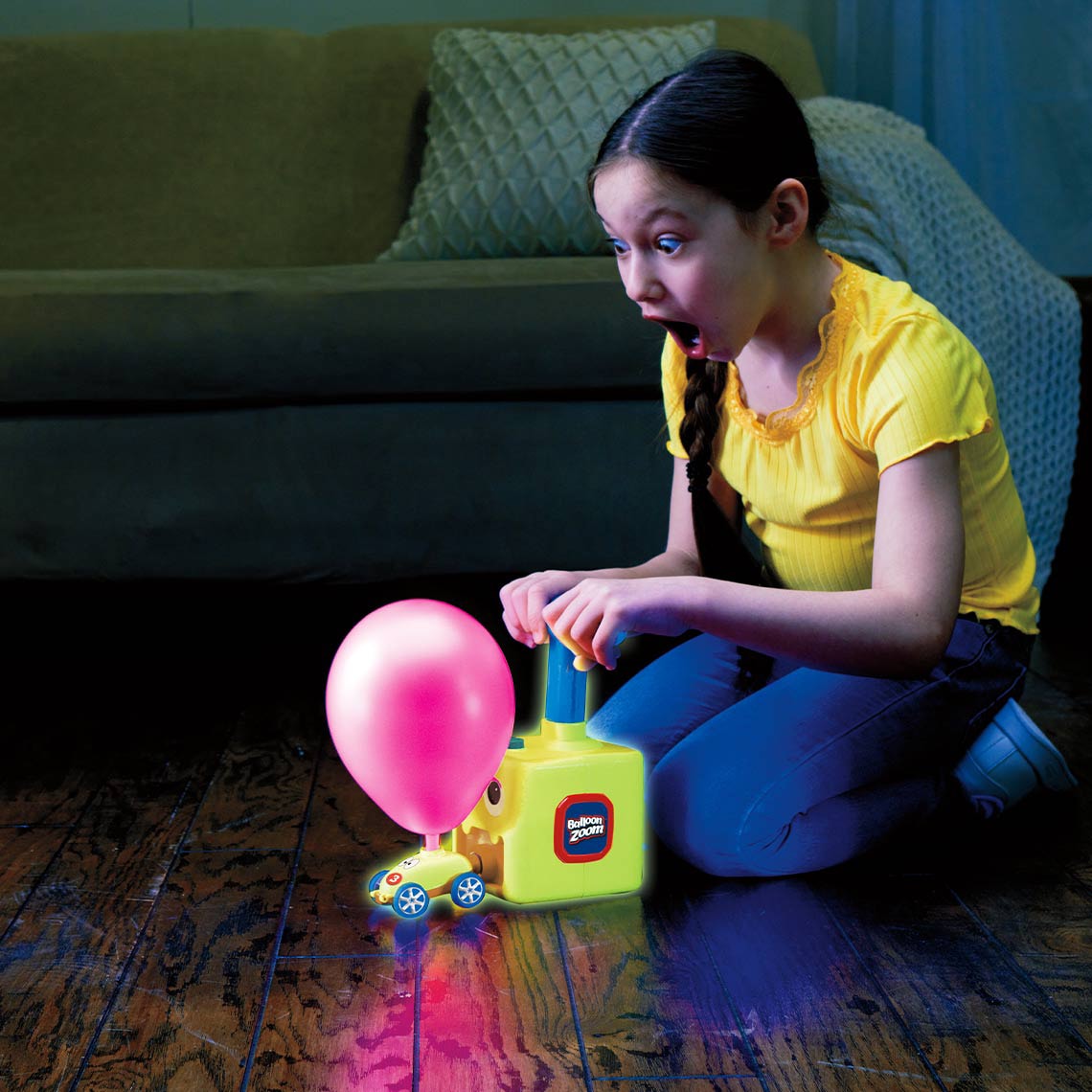 MediaShop Spielzeug-Auto »Balloon Zoom«, ballonbetriebenes, fahrendes & fliegendes Spielzeugset