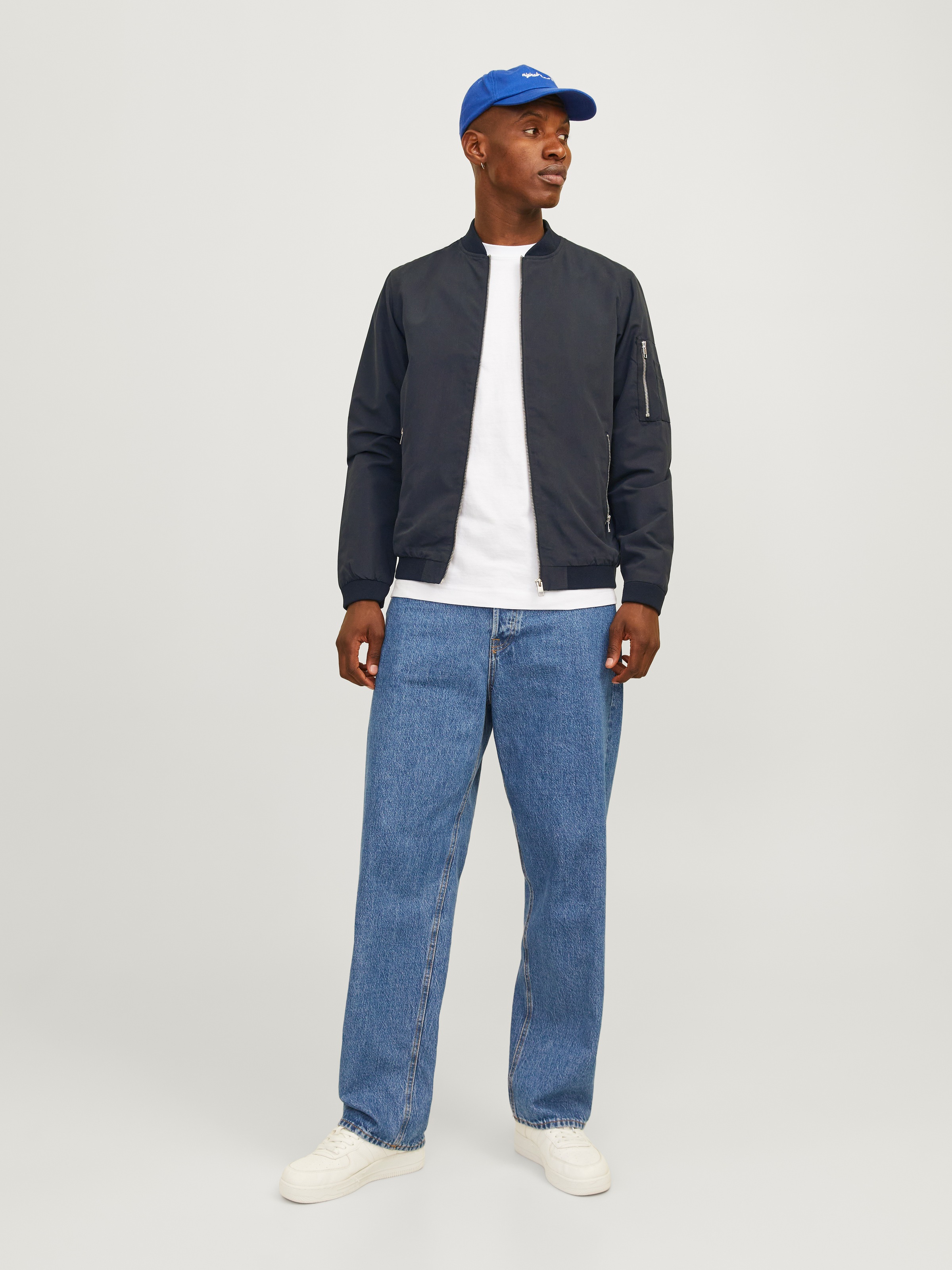 Jack & Jones »JJERUSH mit Stehkragen und Reißverschlusstaschen« ohne Kapuze unifarben, modisch, regular fit, Polyester