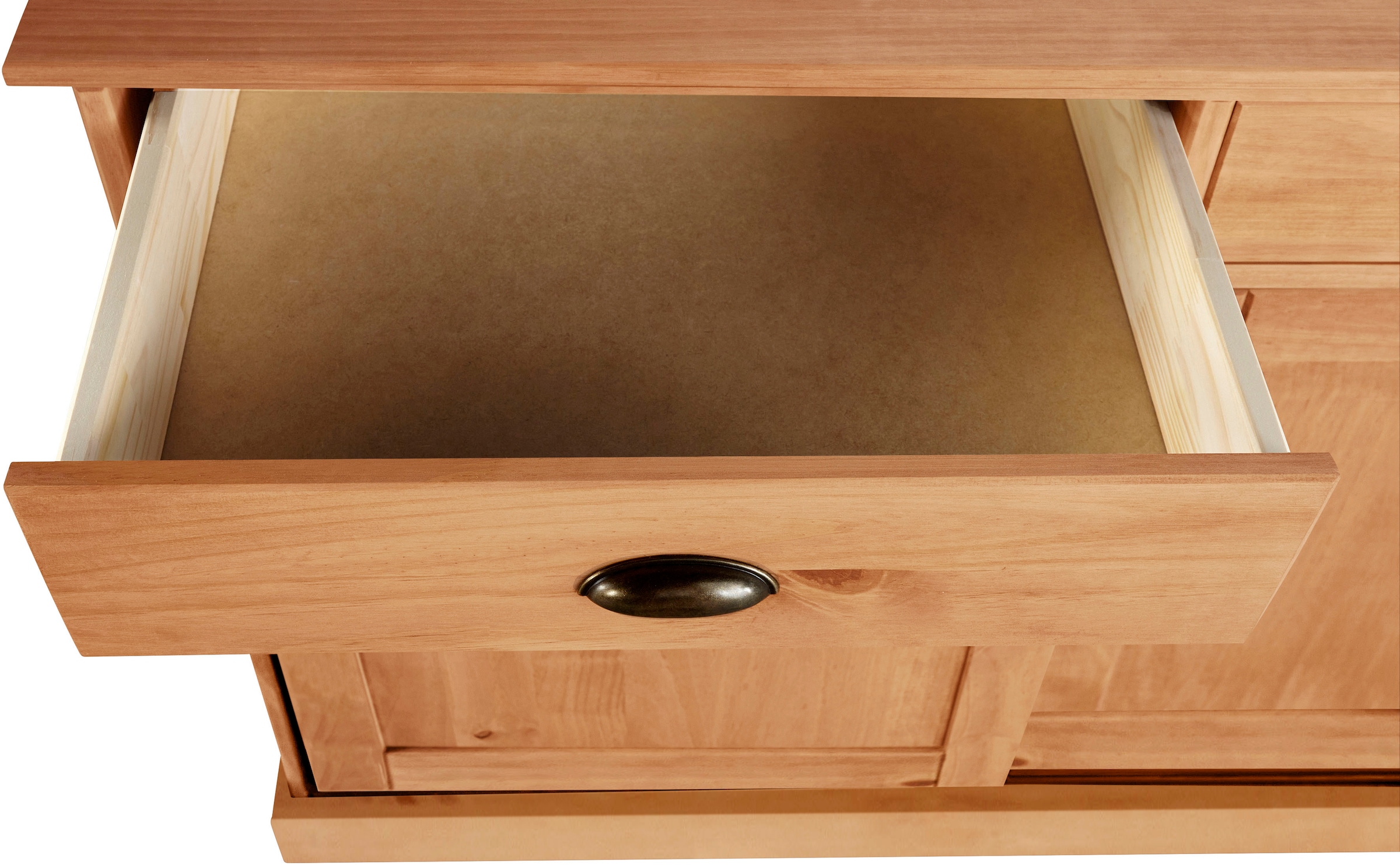Home affaire Sideboard »Schröder« Kommode, 2 Schiebetüren, 2 Schubkasten, aus massivem Kiefernholz