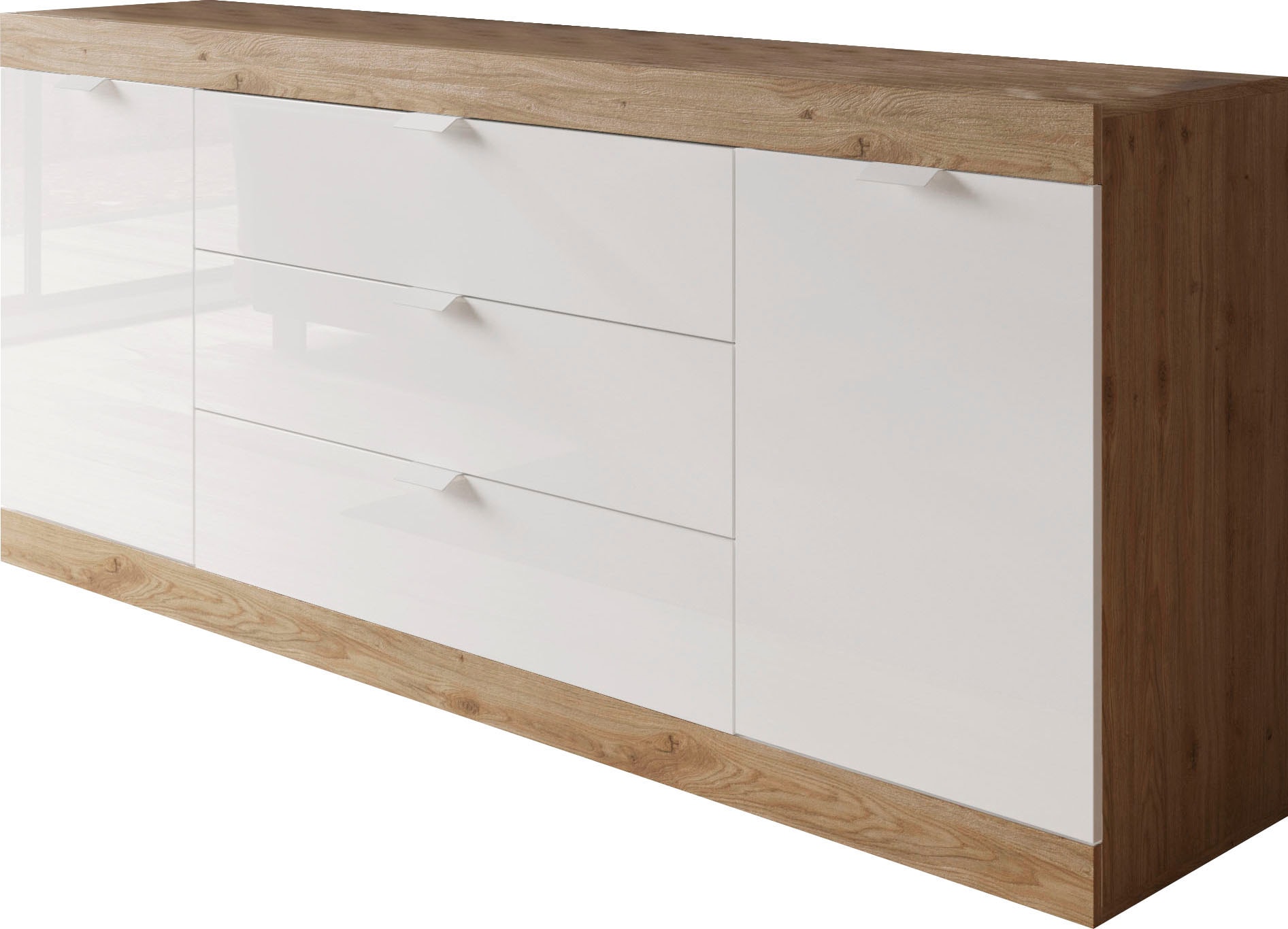 INOSIGN Sideboard »Slim«, Breite 181 cm, weiß Hochglanz Lack