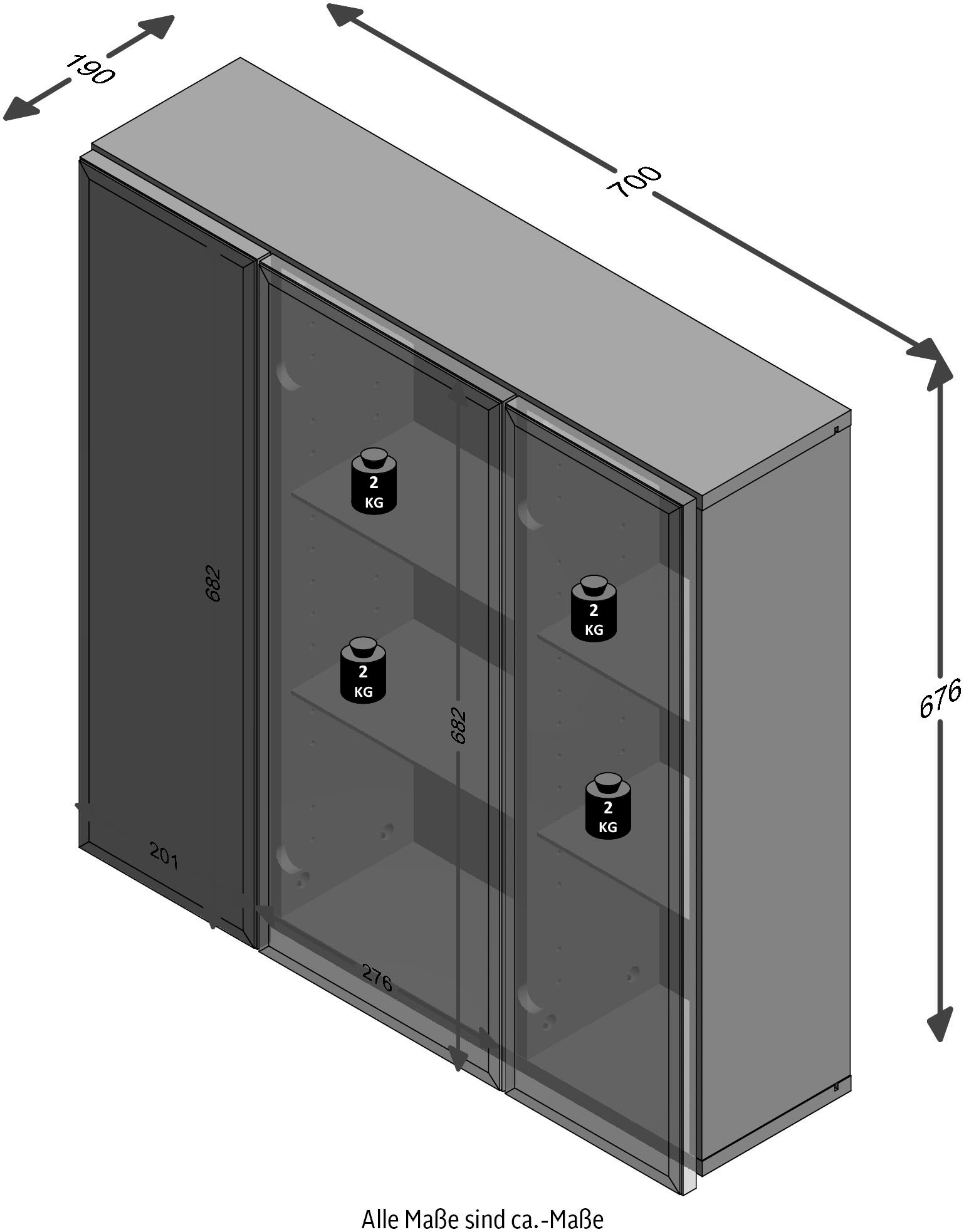FMD Spiegelschrank »Zamora«, Breite 70 cm