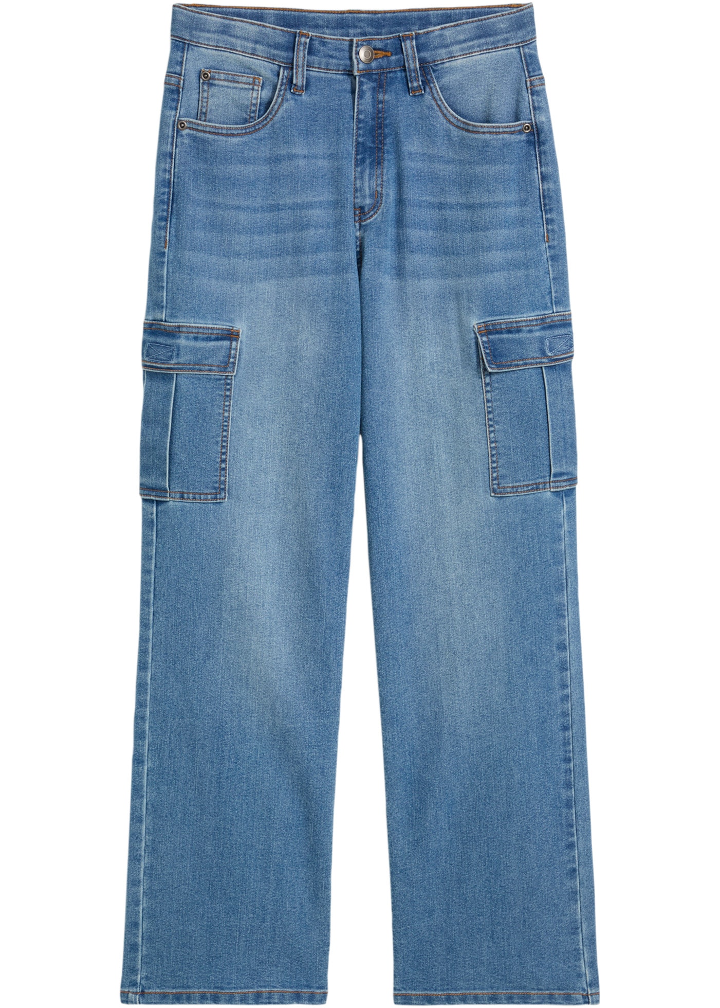 bonprix Loose-fit-Jeans Baggy-Schnitt, mit sechs Taschen, aus Baumwolle mit Elasthan