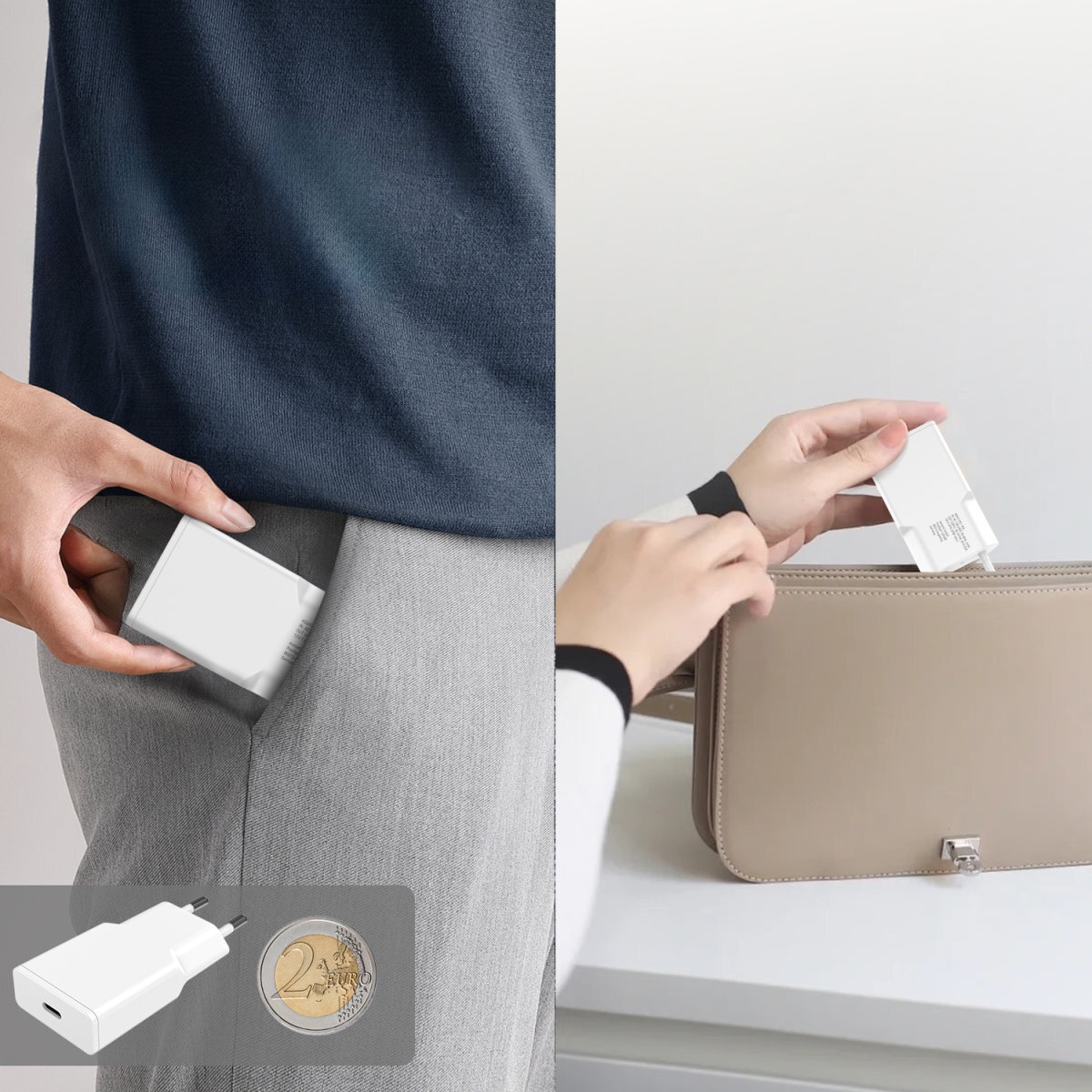 4smarts USB-Ladegerät »Set PDPlug Slim 20W GaN 1C + USB-C auf Lightning Kabel«
