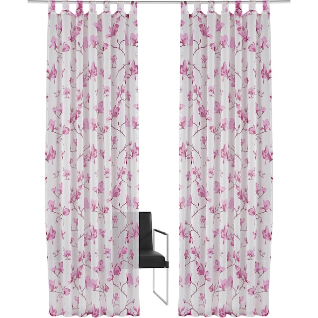 (1 St.), my Transparent, Gardine »Orchidee«, Polyester Voile, home