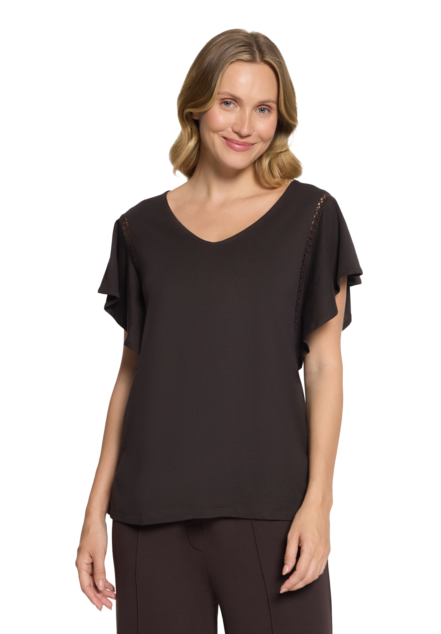 Cartoon Rundhalsshirt »Basic Shirt mit V-Ausschnitt«