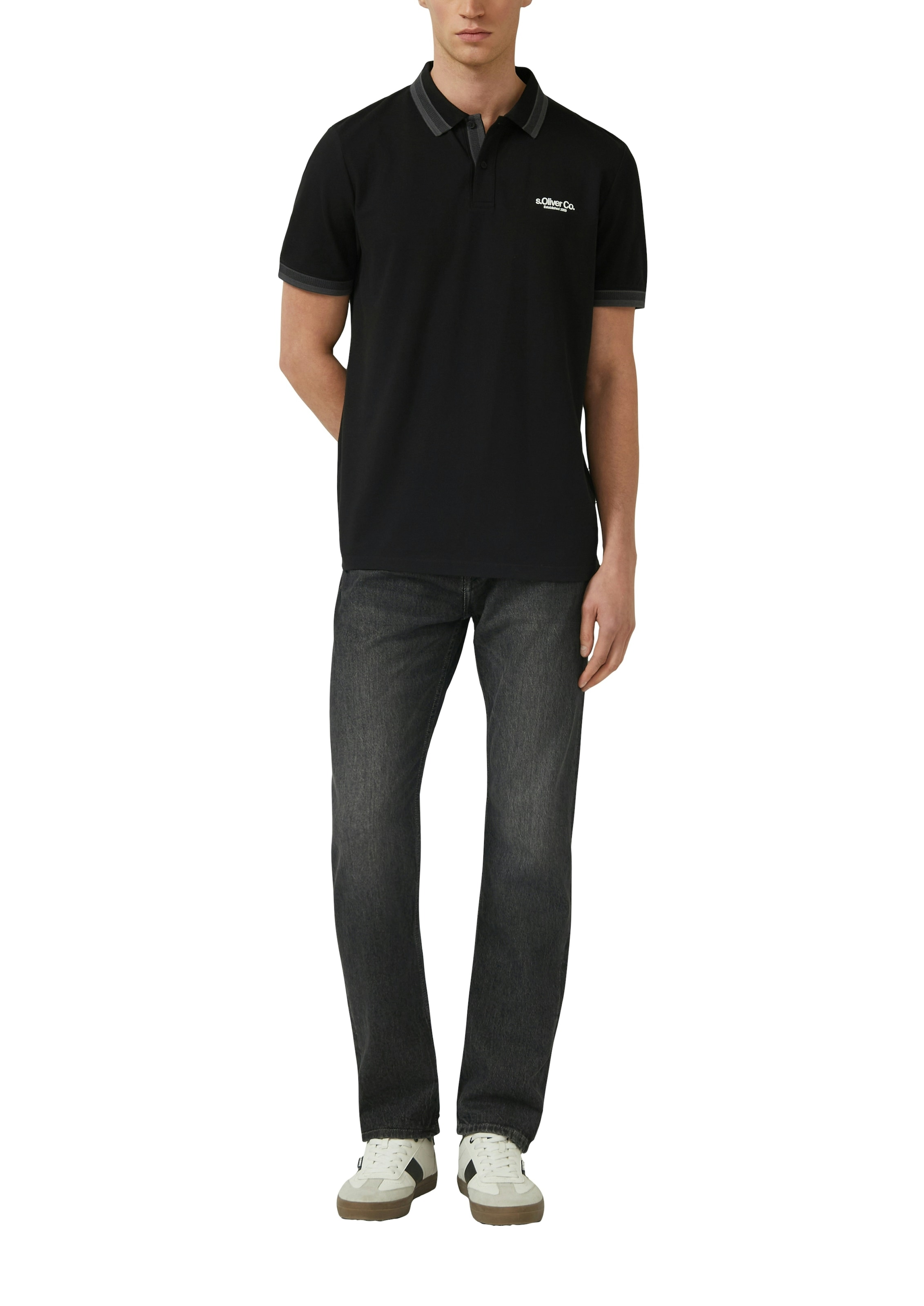 s.Oliver Poloshirt mit Logo Schriftzug