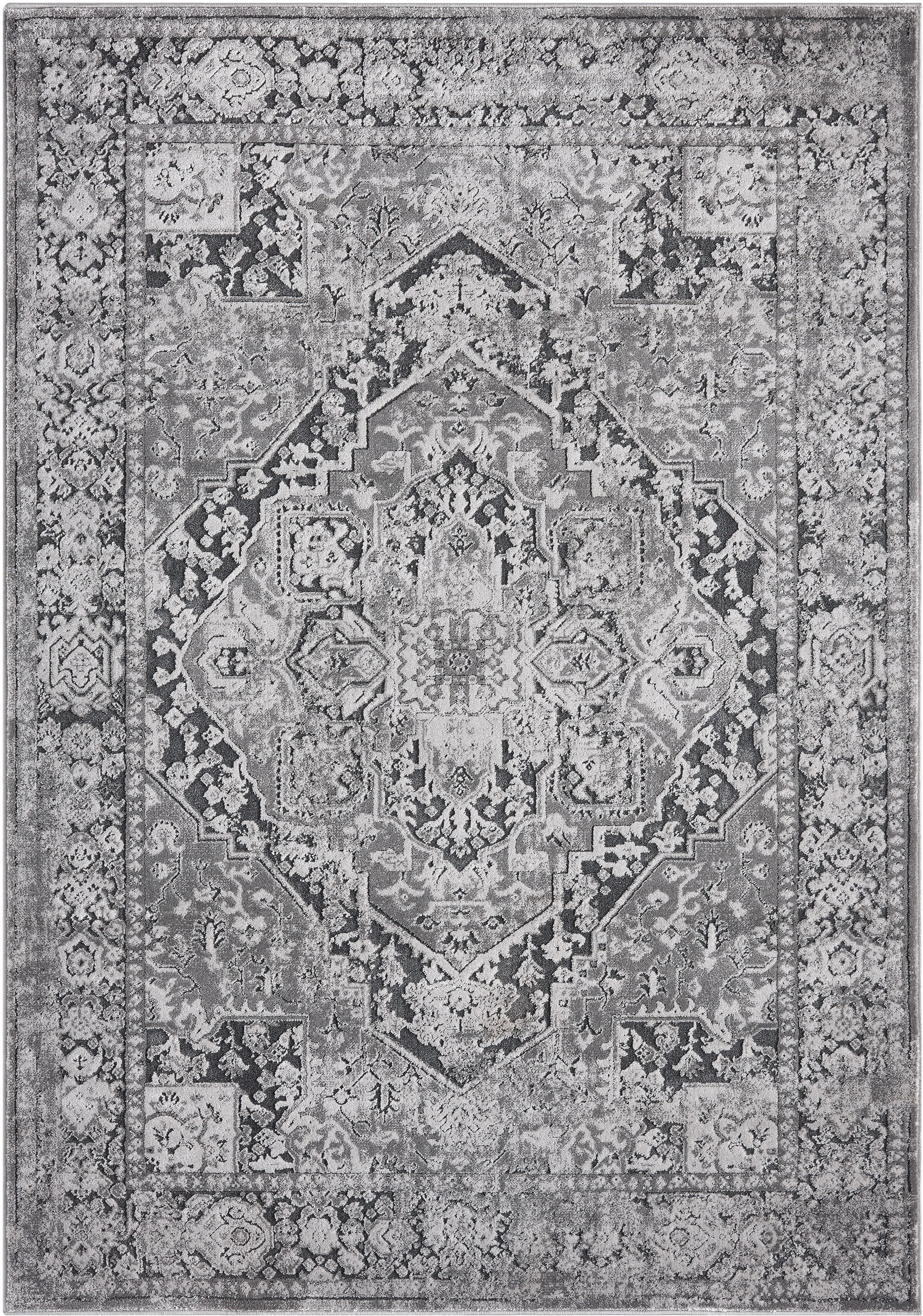 OTTO home Teppich »Kylan, Hoch-Tief-Struktur, dezenter Glanz« rechteckig 9 mm Höhe Schrumpf-Garn-Effekt, im Vintage-Look, dichte Qualität, Wohnzimmer