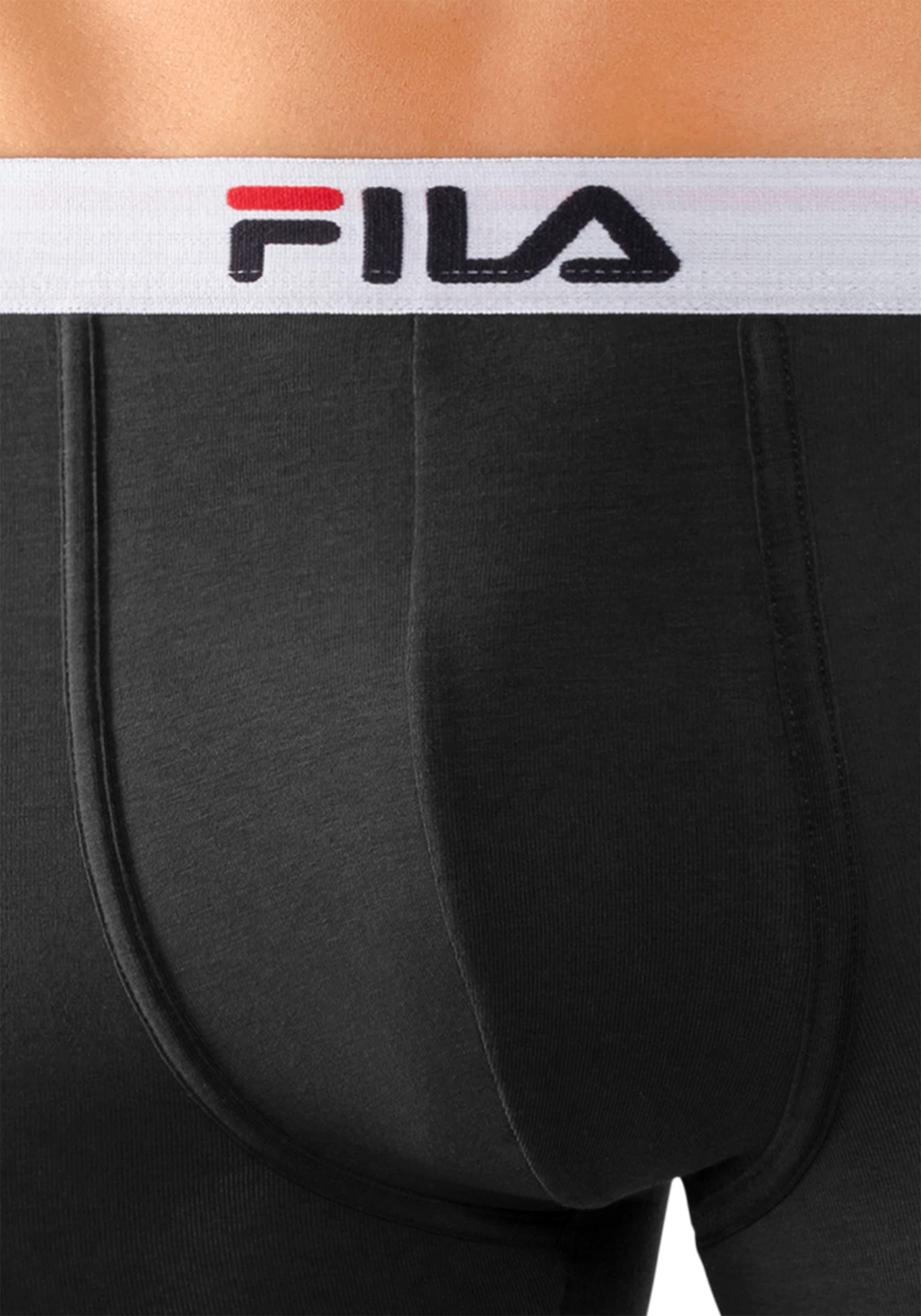 Fila Boxer, (Packung, 3 St.), mit Logo Schriftzug im Bund