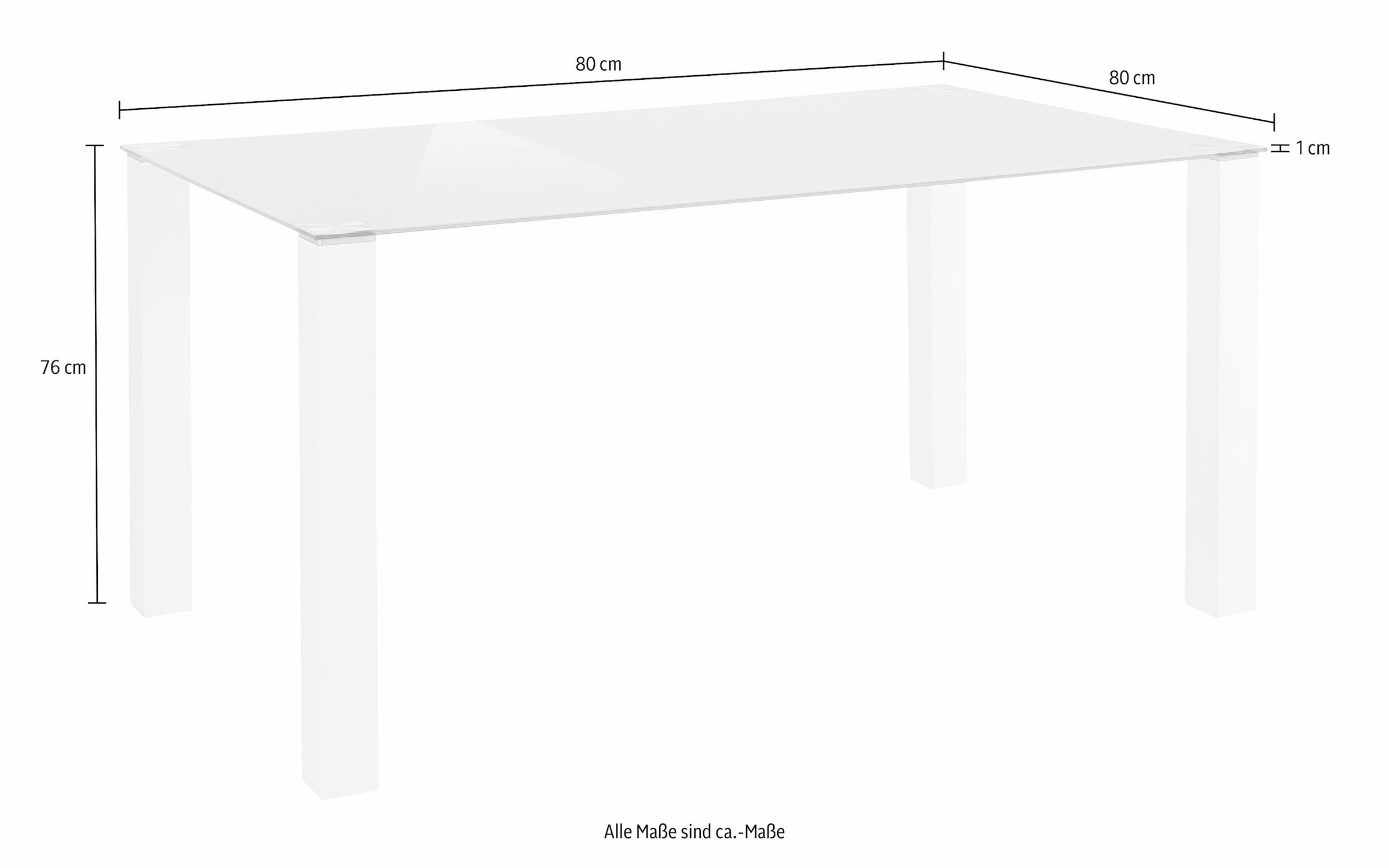 INOSIGN Essgruppe, (Set, 5 tlg.), mit Glastisch