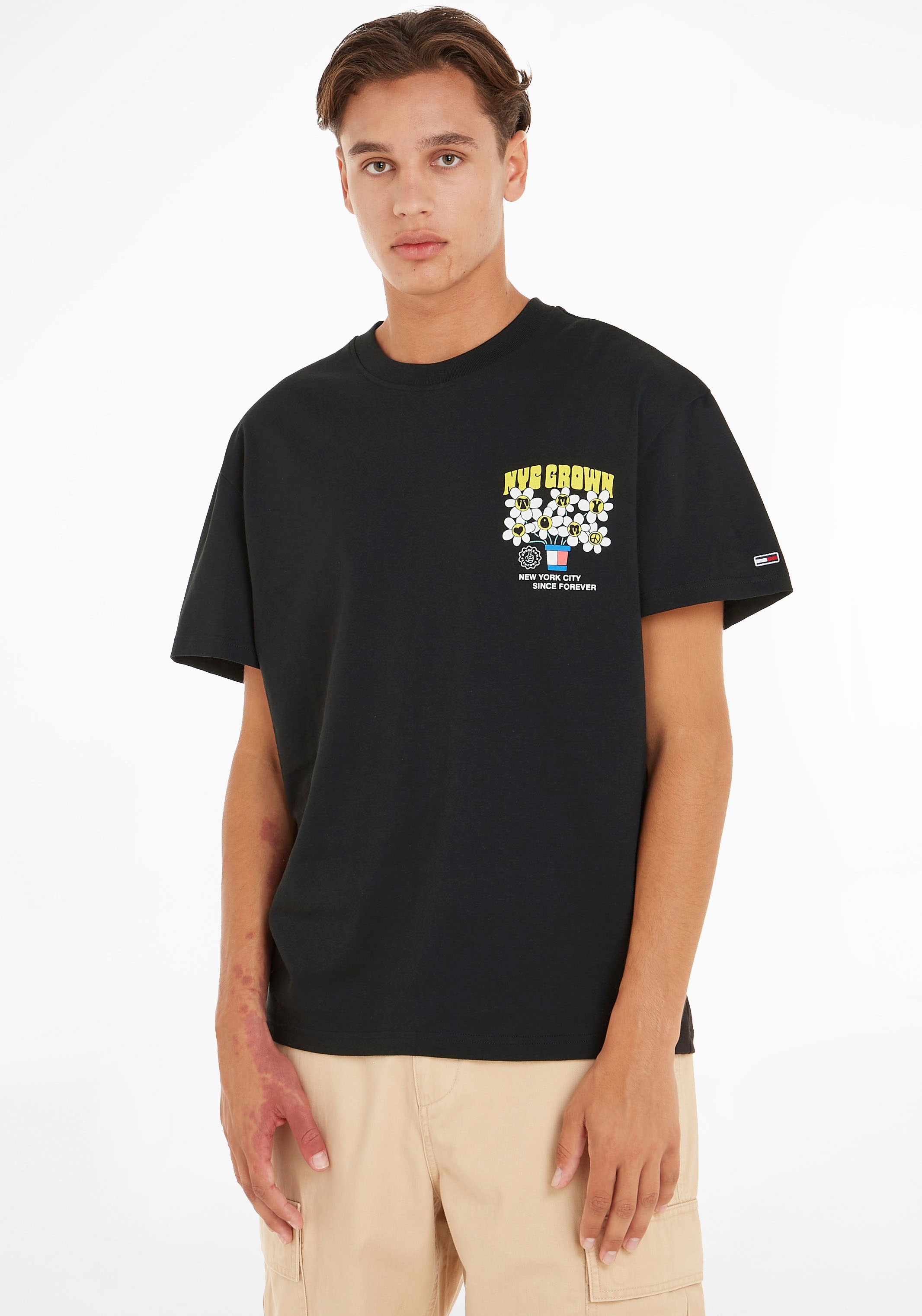 Tommy Jeans T-Shirt »TJM HOMEGROWN DAISY TEE«, mit großem Print auf dem  Rücken bei ♕