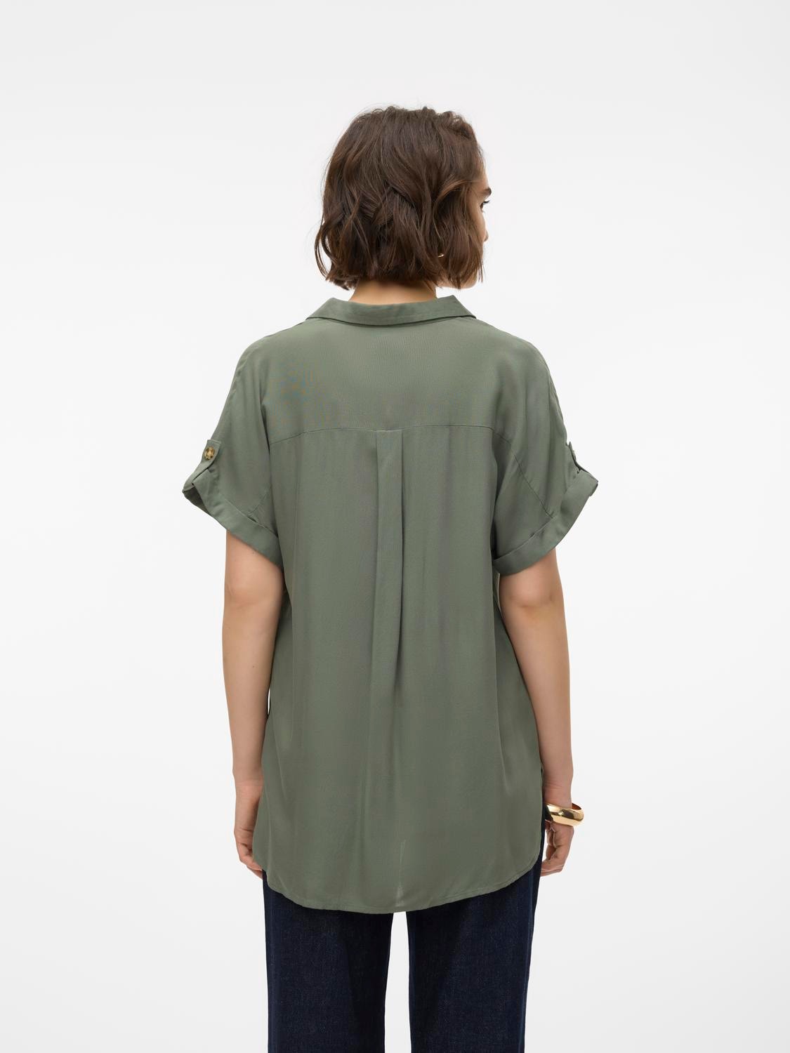 Vero Moda Hemdbluse »VMBUMPY S/S SHIRT WVN GA NOOS«