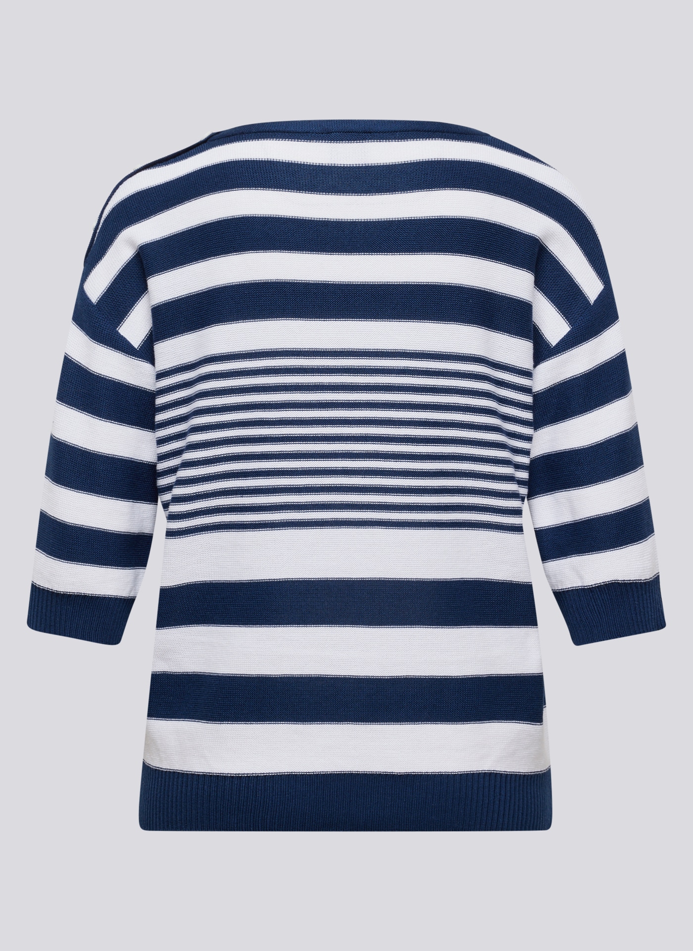 Rabe Rundhalspullover mit Streifen Muster