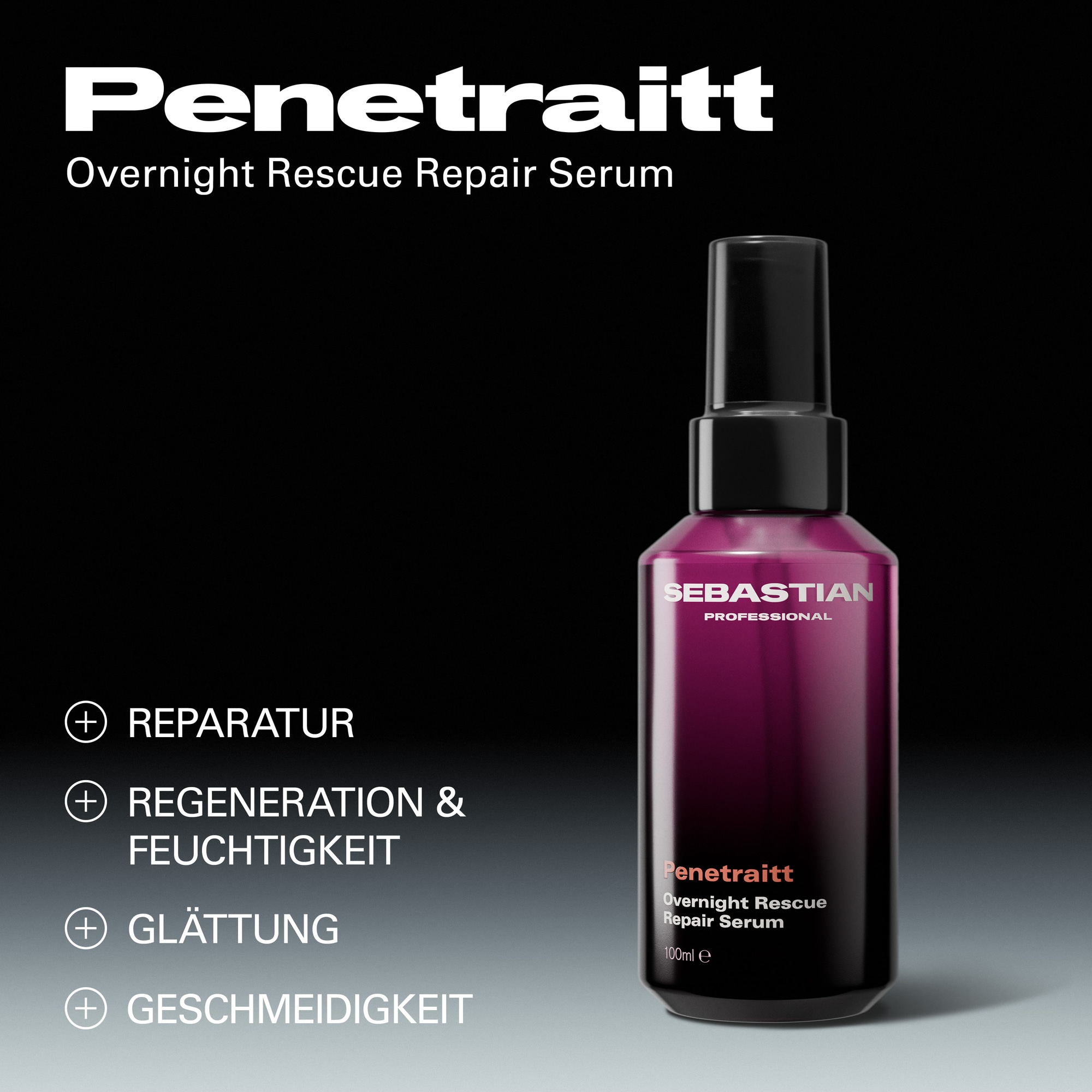 Sebastian Professional Haarserum »Penetraitt Overnight Repairing Serum« für geschädigtes Haar, feuchtigkeitsspendende Formel, gegen Frizz