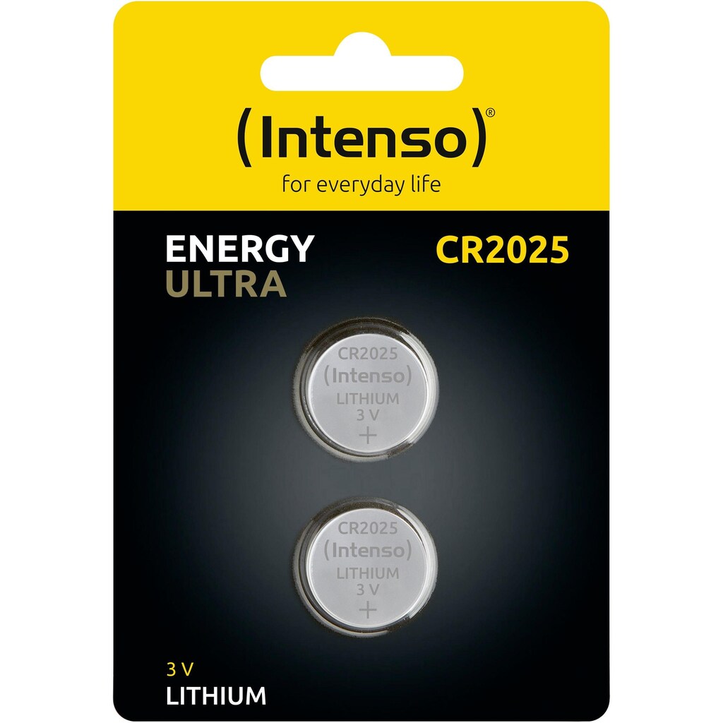 Intenso Knopfzelle »2er Pack Energy Ultra CR 2025«, (2 St.)