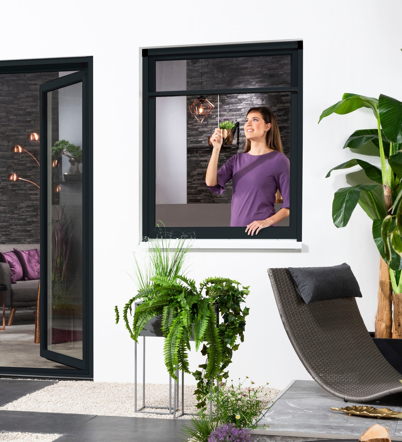 hecht international Insektenschutzrollo »SMART«, transparent, Insektenschutz, für Fenster, kürzbar