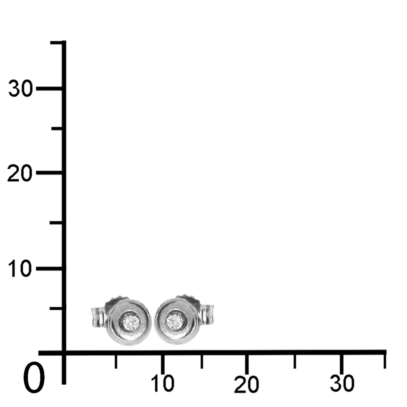 OSTSEE-SCHMUCK Paar Ohrstecker »- Nea - Weissgold 333/000 - Zirkonia«