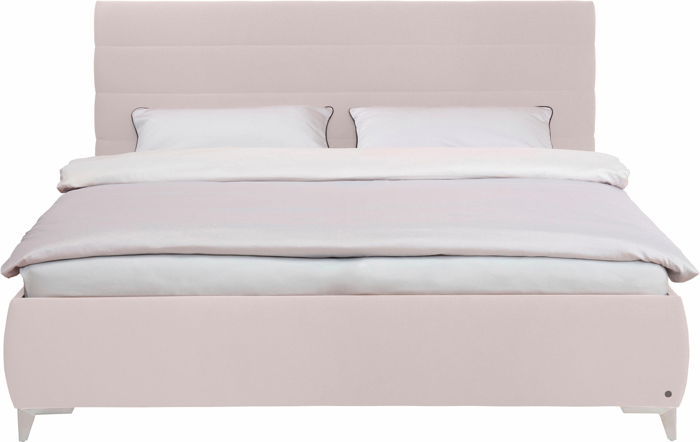 TOM TAILOR HOME Polsterbett »SOFT LINES BED«, mit geschwungenem Kopfteil mit horizontaler Steppung, ohne Print