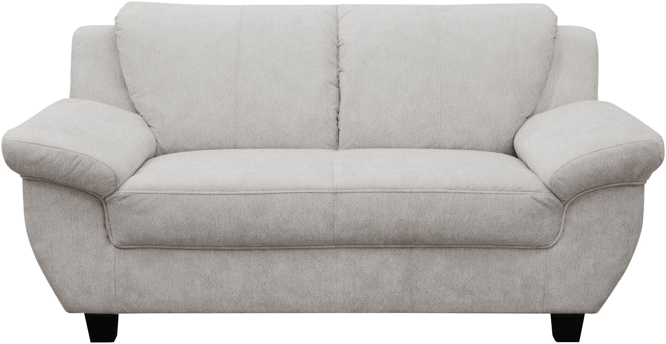 OTTO home 2-Sitzer »Sillkeborg 161 cm, formschönes Sofa mit dunklen Füßen« aus pflegeleichtem, weichem Luxus-Microfaser