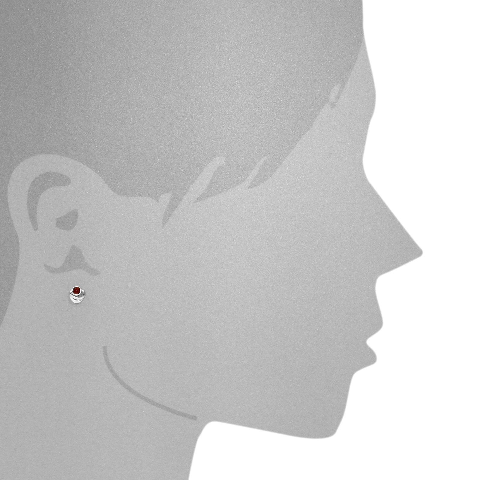 OSTSEE-SCHMUCK Paar Ohrstecker »- Ulrike - Silber 925/000 - Bernstein«