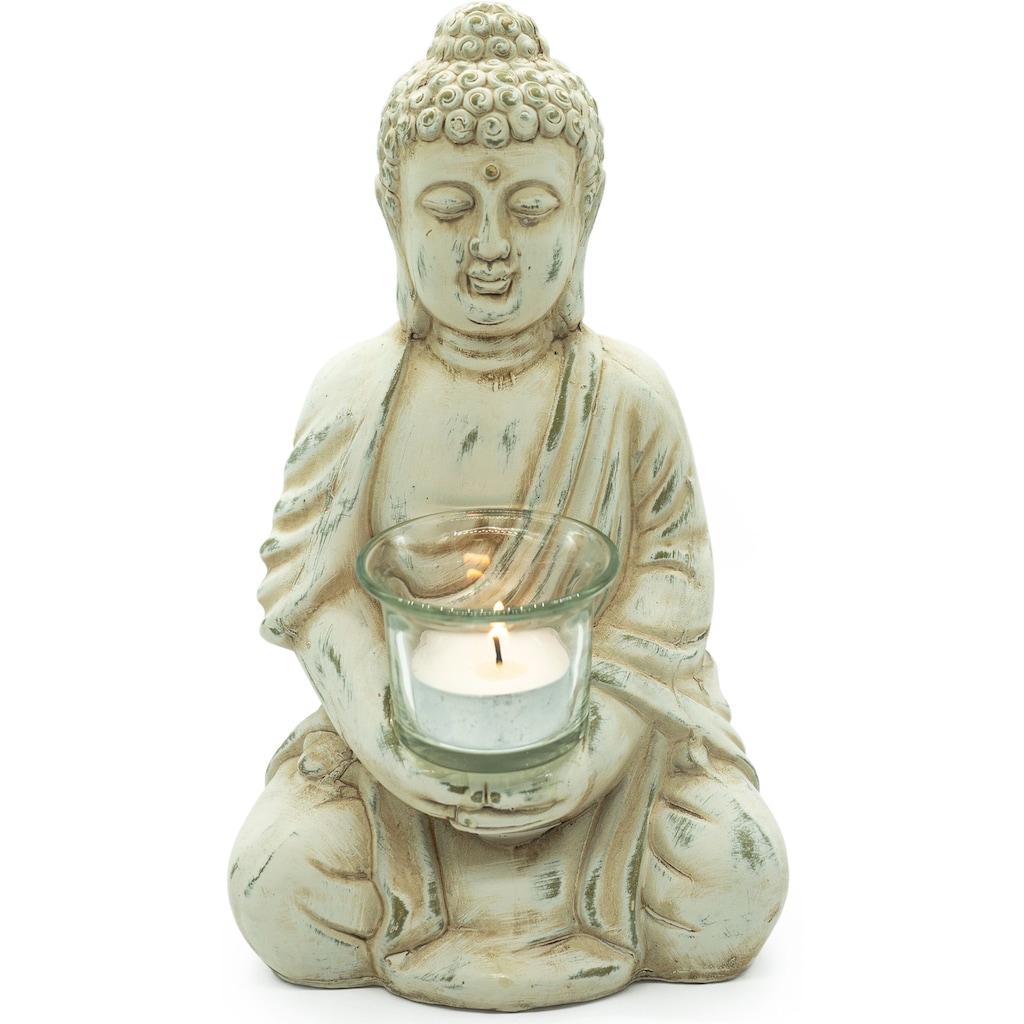 NOOR LIVING Teelichthalter »Buddha«, (1 St.)