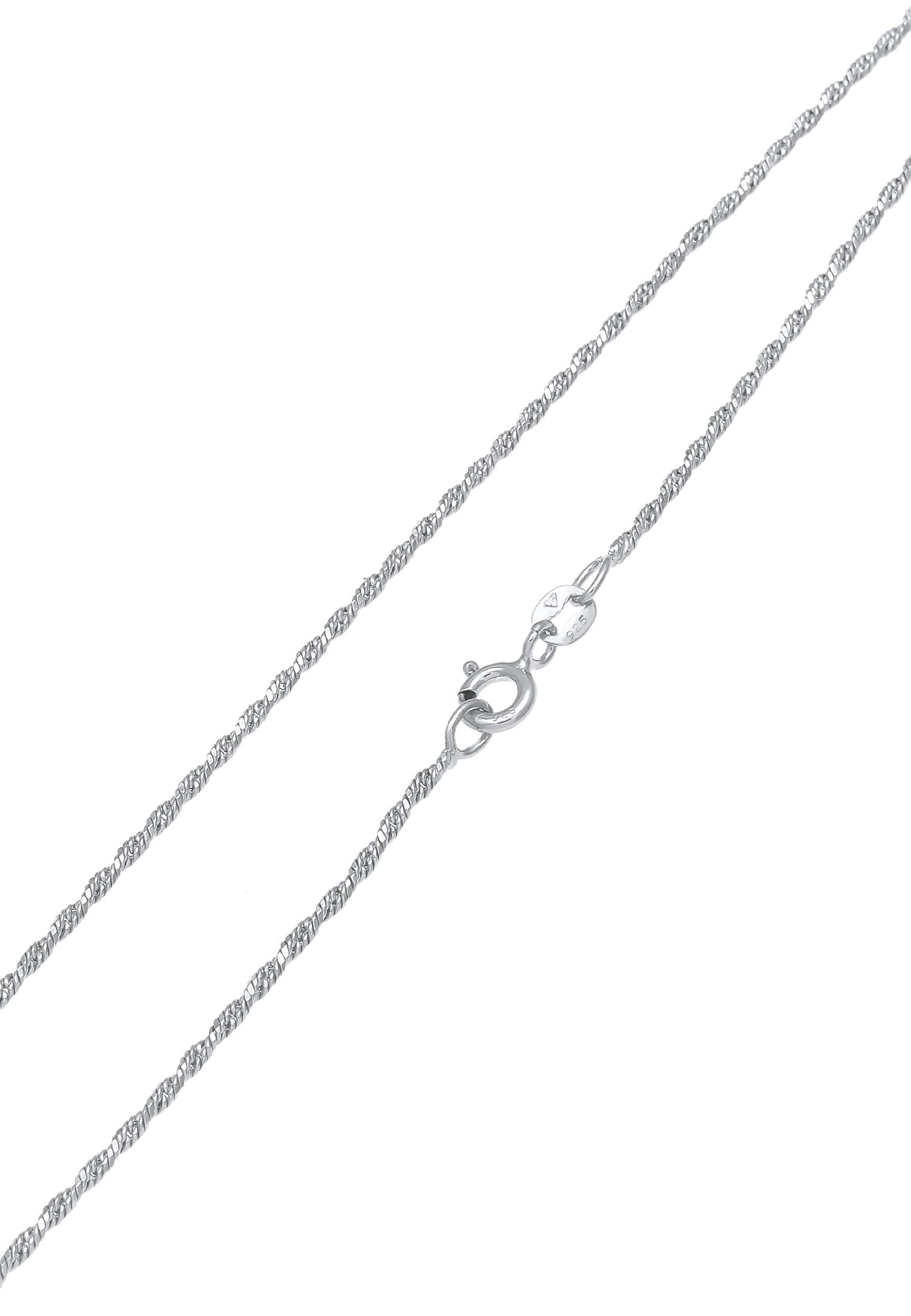 Elli Kette ohne Anhänger »Halskette Basic Kordelkette Gedreht Twist Fein 925 Silber«