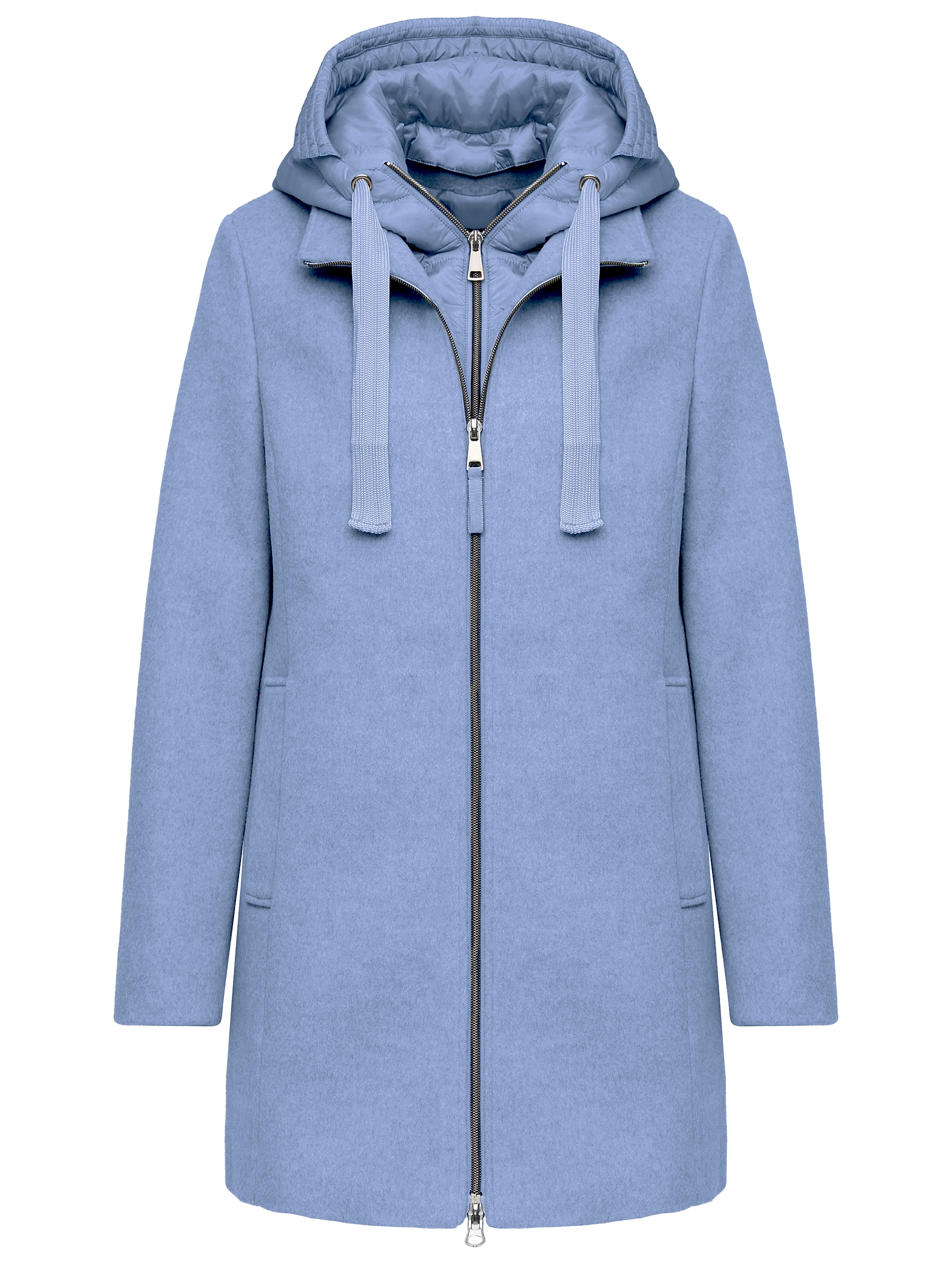 MANISA Wolljacke mit Kapuze mit herausnehmbarer Kapuze