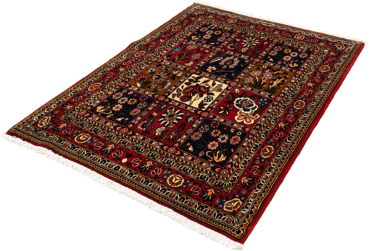 Wollteppich »Bachtiar Felder Rosso scuro 363 x 253 cm«, rechteckig, Unikat mit Zertifikat