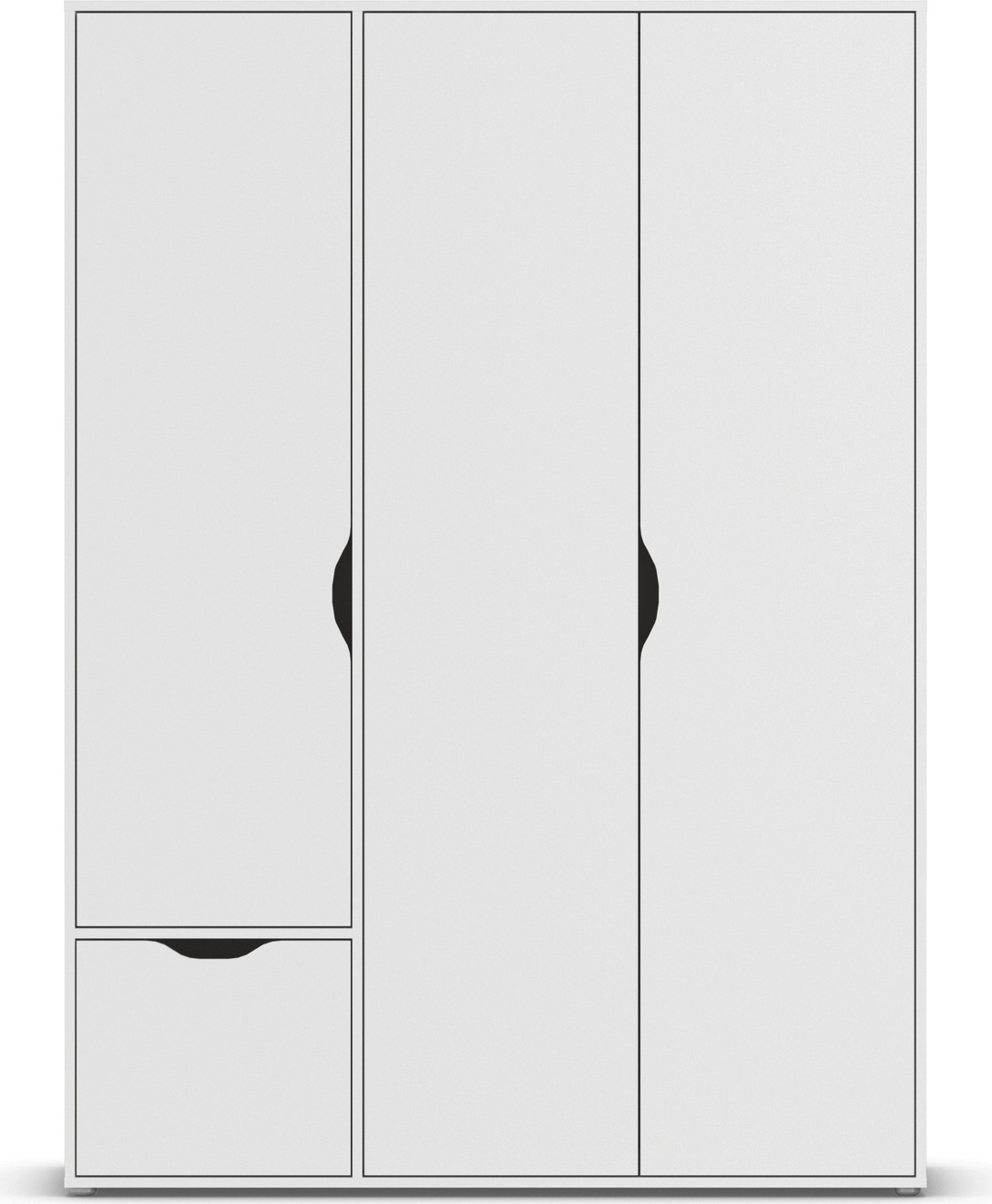 rauch Drehtürenschrank »Kleiderschrank Schrank Garderobe Wäscheschrank NARAI mit Schubladen« in 3 verschiedenen Ausstattungen BASIC/CLASSIC/PREMIUM,  Griffausfräsungen für eine grifflose Optik TOPSELLER MADE IN GERMANY