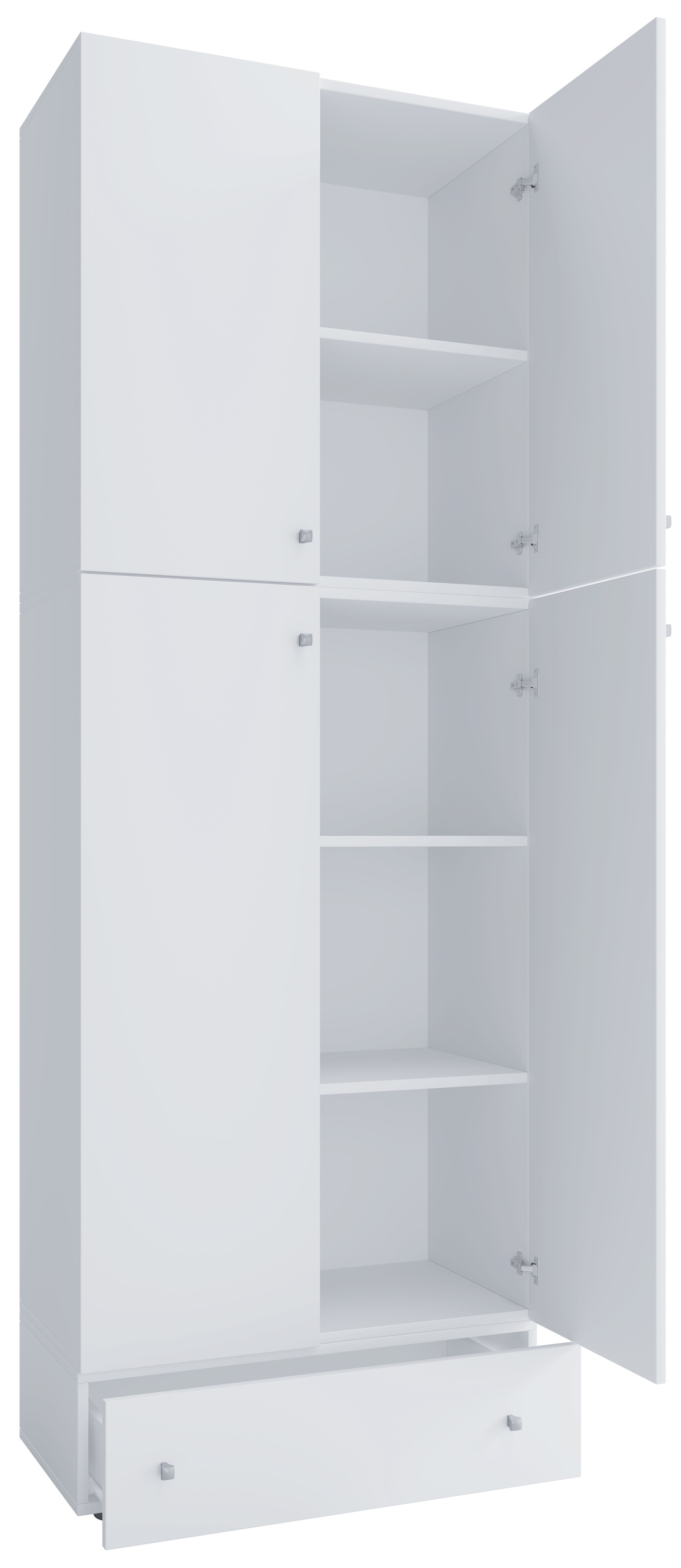 VCM Schuhschrank »VCM Holz-Schuhschrank | Maße: H. 200 x B. 70 x T. 39 cm| Allzweckschrank | 5 Fächer | 4 Drehtüren | extra Schublade¿ Lona«, (1 St.)