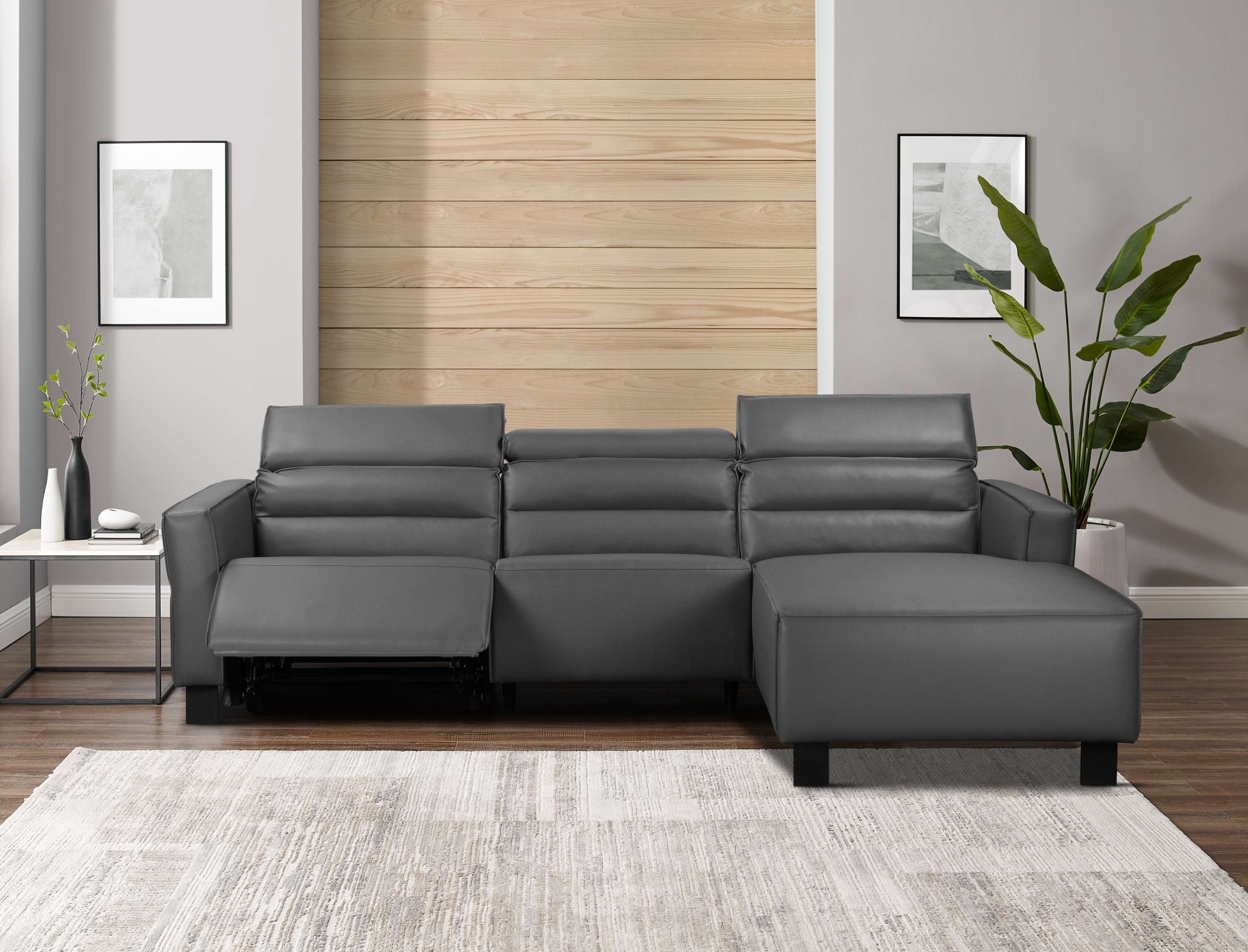 Places of Style Ecksofa »Carpari, L-Form, 263 cm, manuelle o. elektrische Relaxfunktion,«, USB A/C und Kopfteilverstellung