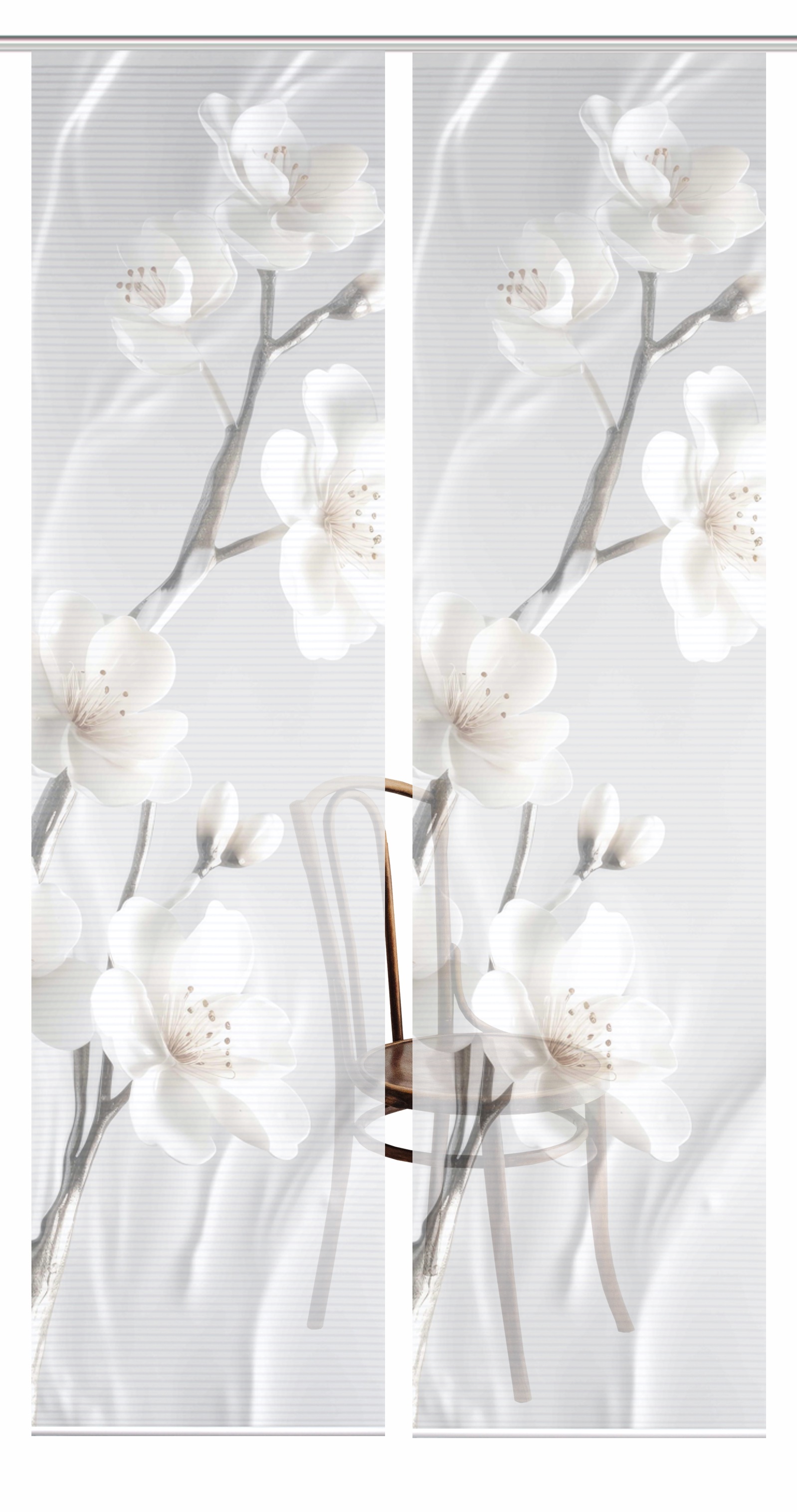 HOME in green Schiebegardine »LAIRA« Paneelwagen 2 Stk. tlg. SET DIGITALDRUCK,BAMBUSOPTIK RECYCELT